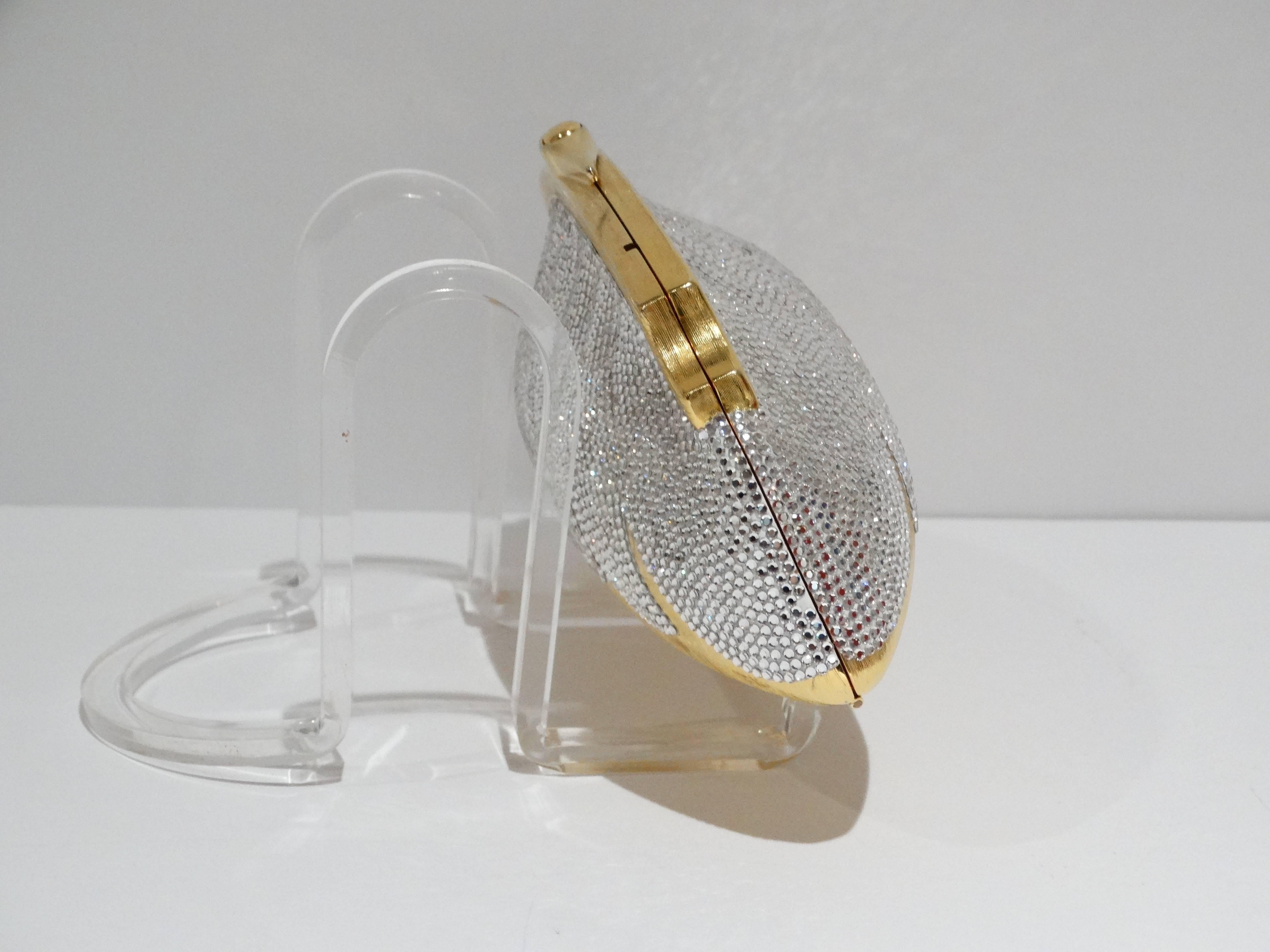 1980's Judith Leiber Minaudiere Crystal Flame Clutch  1