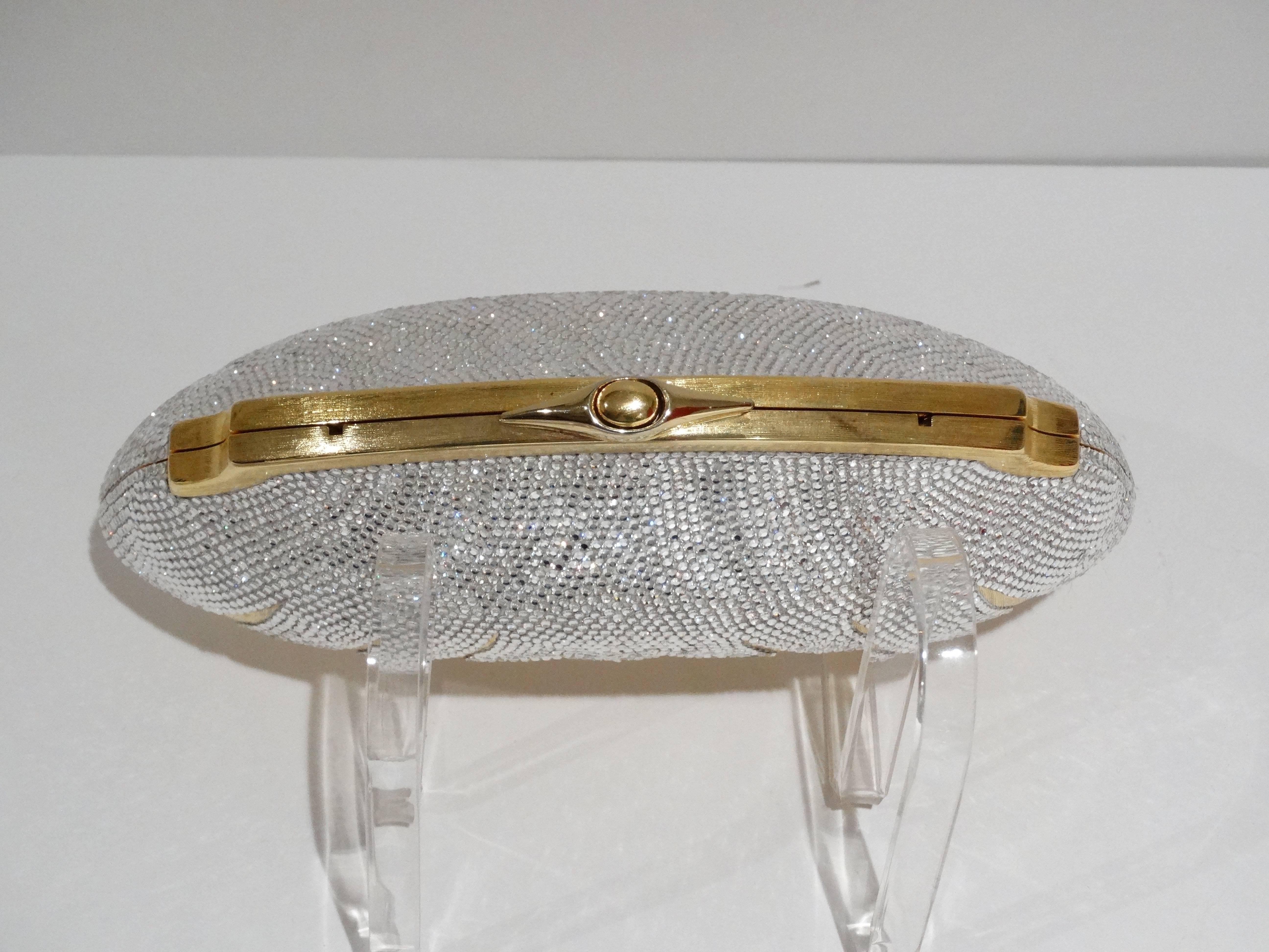 1980's Judith Leiber Minaudiere Crystal Flame Clutch  2