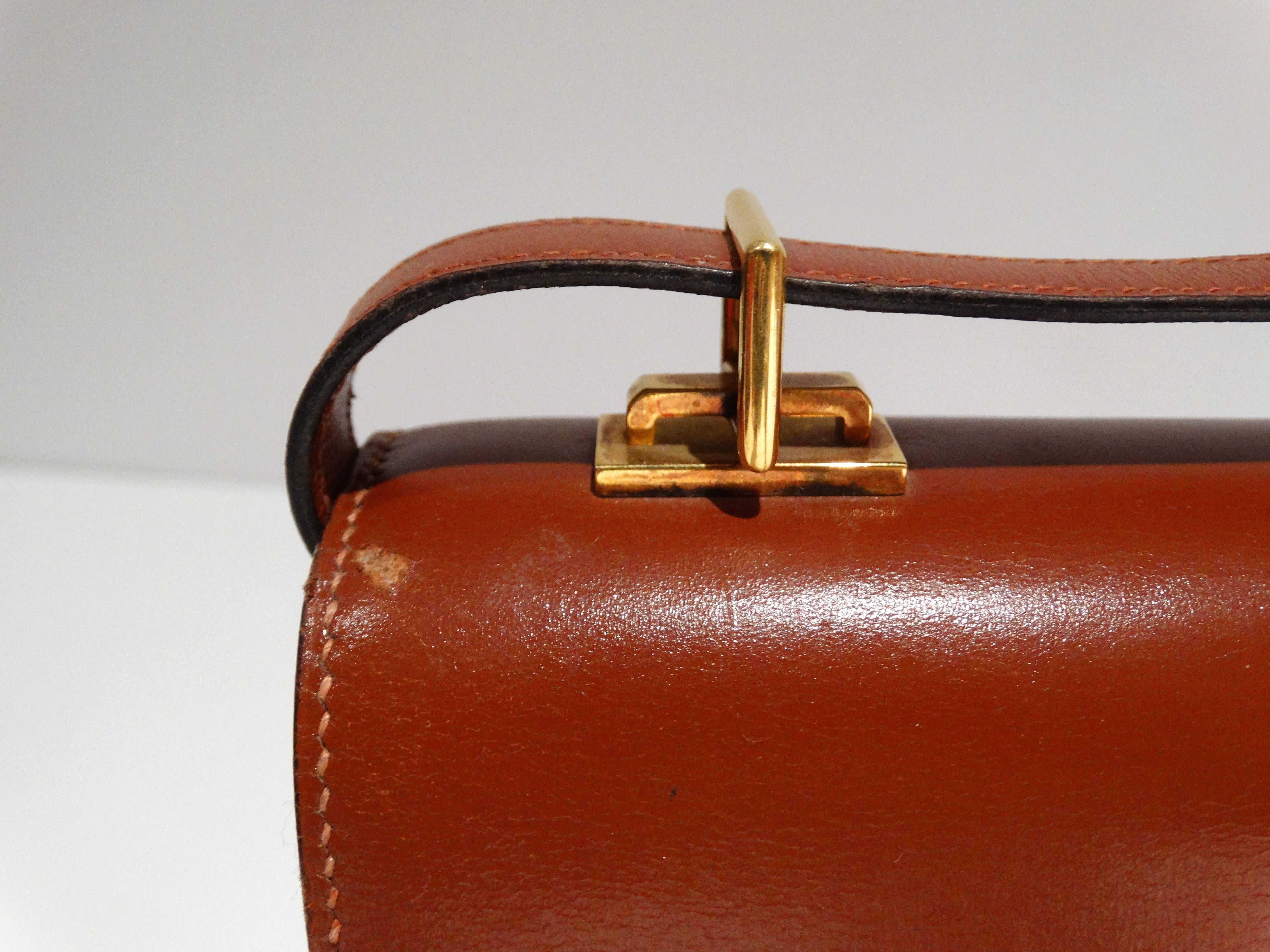 Rare 1970s Hermes Leather Handbag/Clutch 2