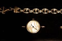 1980s Gucci Sterling Silver Mother of Pearl Watch with Silver Gucci Charm
