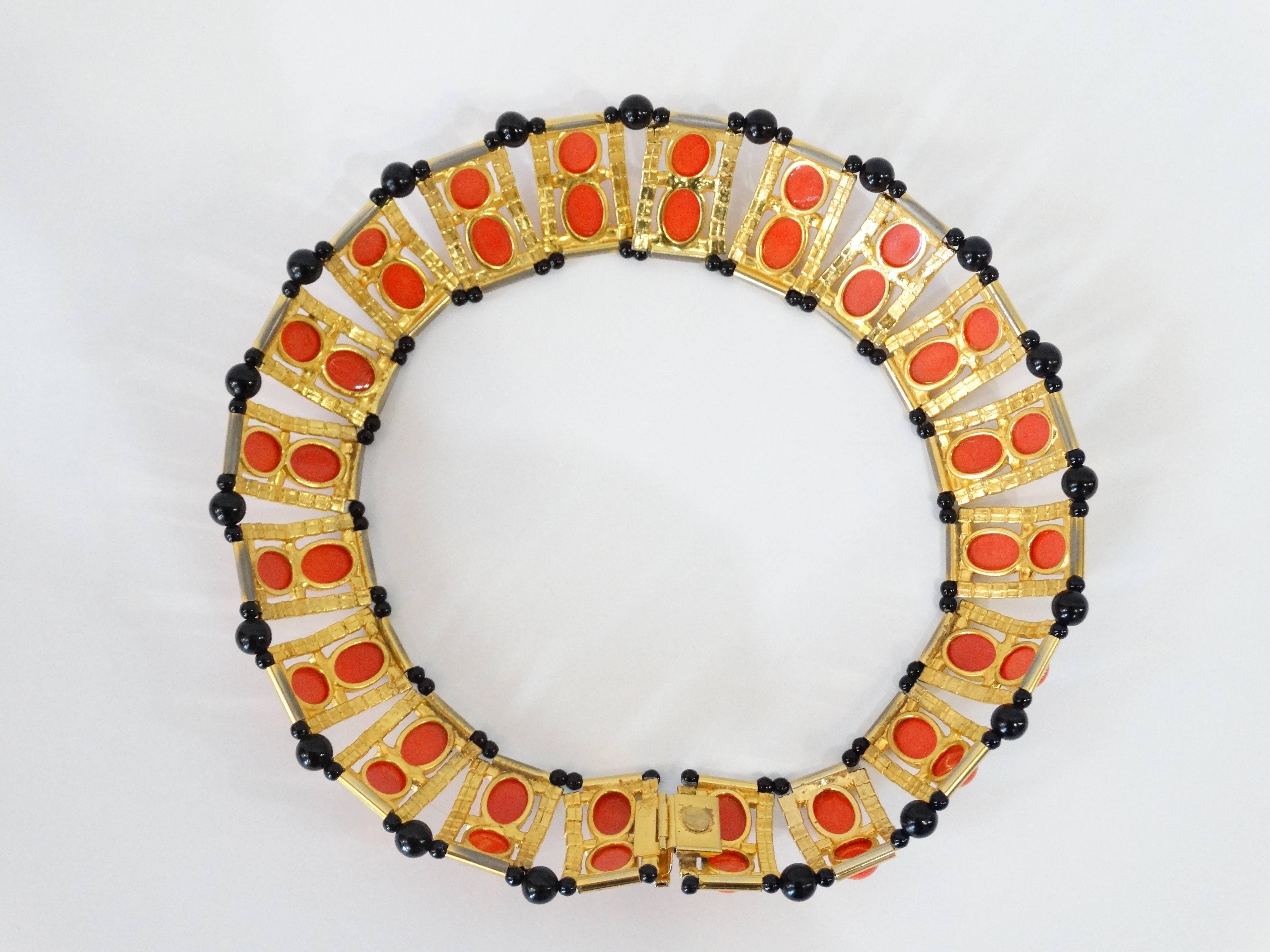 1974 William de Lillo Egyptian Revival Collar Necklace  3