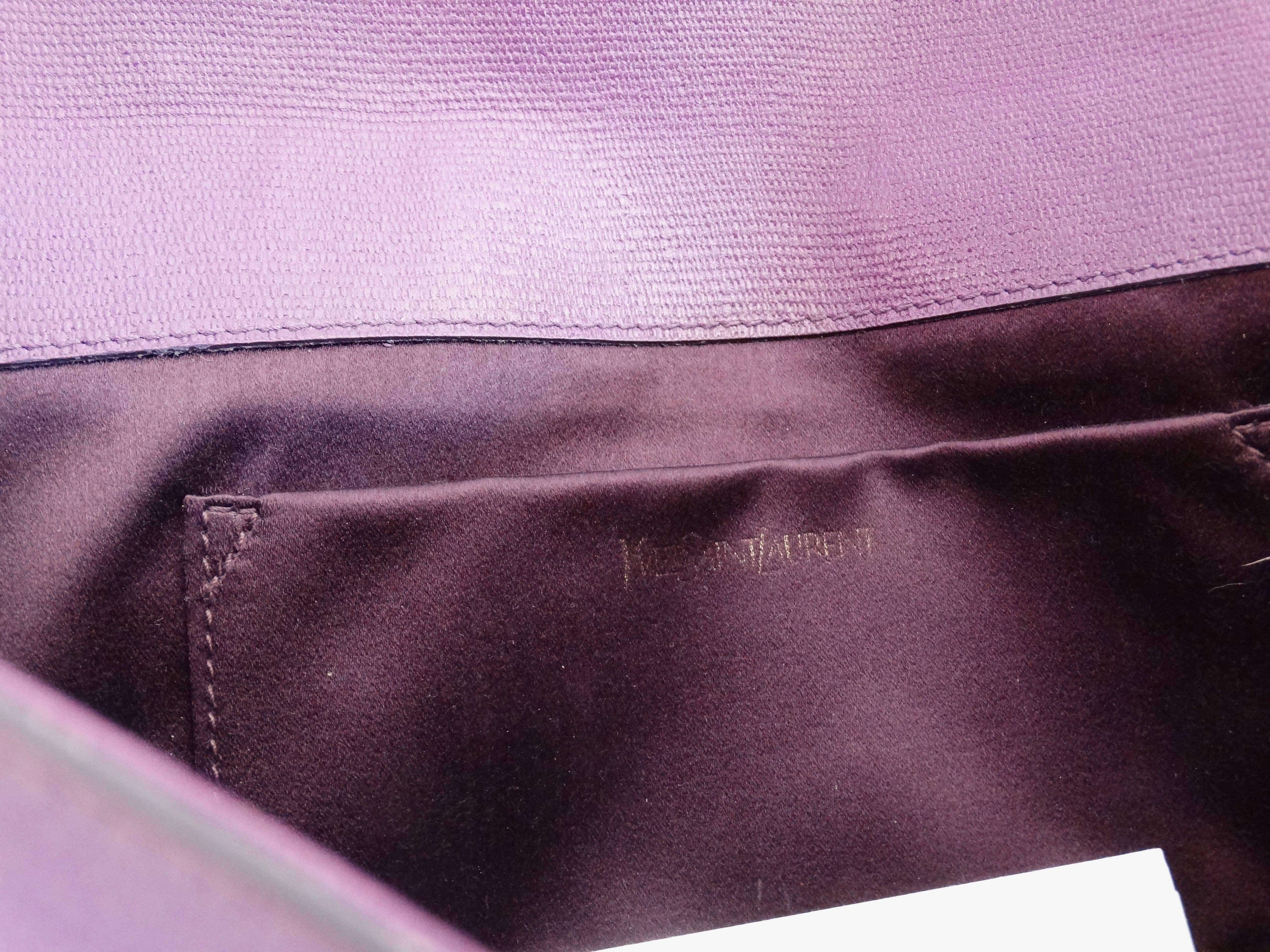 Yves Saint Laurent Cabas Chyc Clutch Bag in Purple  In Excellent Condition In Scottsdale, AZ