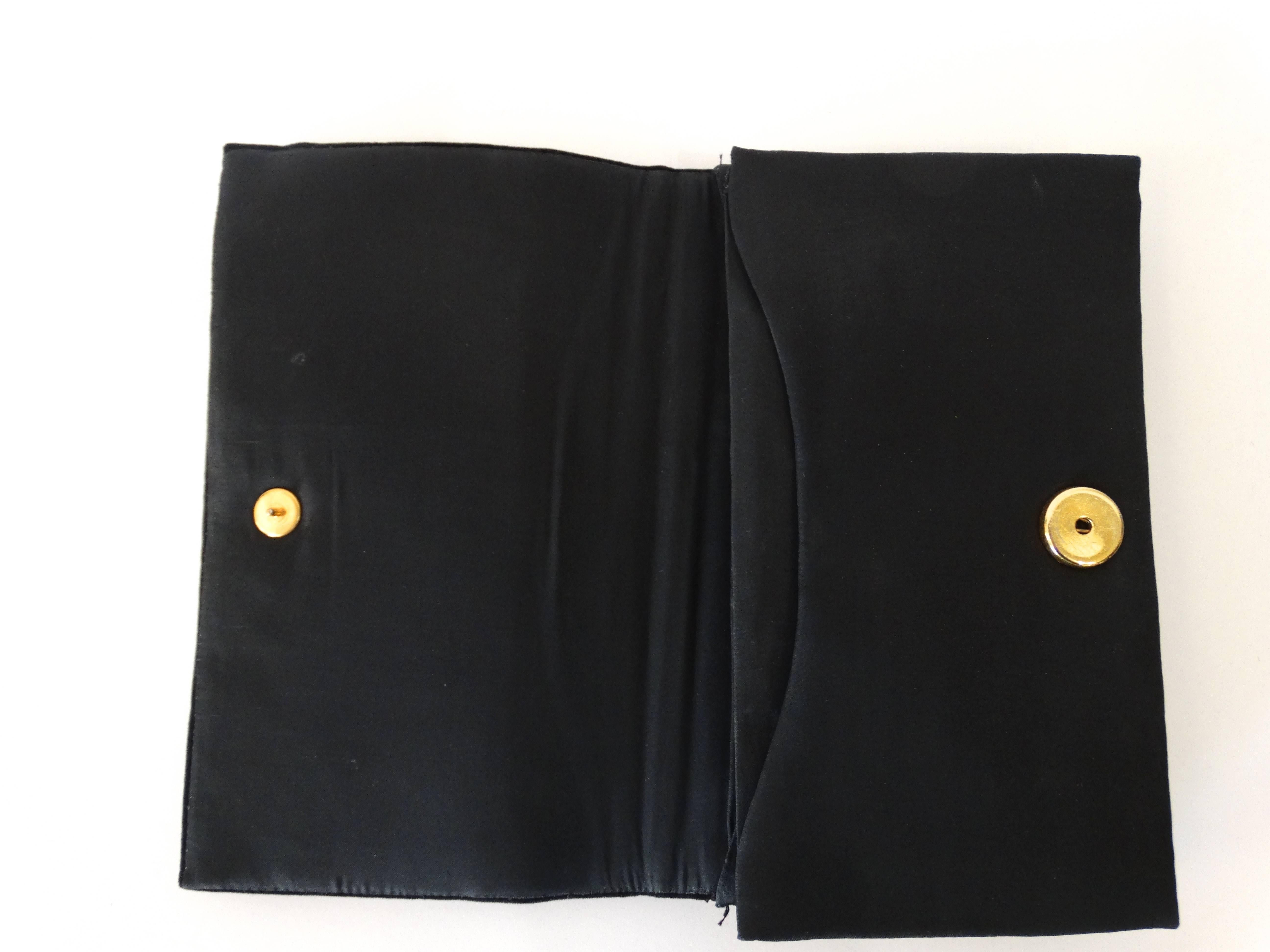 Beige Rare 1960s Zardozi Zari Gemstone Clutch