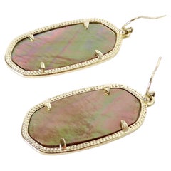Kendra Scott Pearlescent 14k Gold Plated Elle Drop Earrings