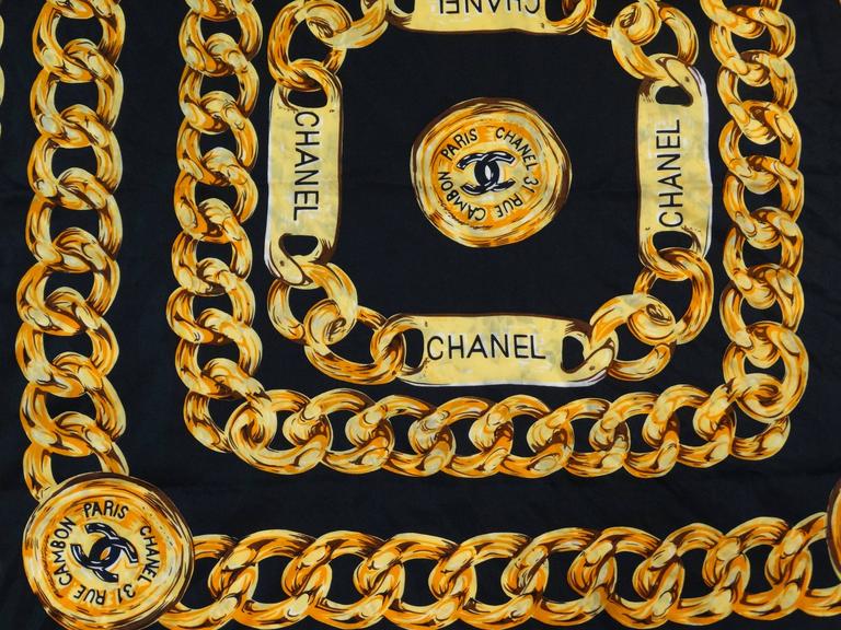 Chanel Classic Bags Print Silk scraf For Sale at 1stDibs