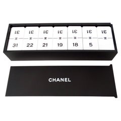 Chanel White & Black Interlocking CC Collectible Domino Set circa 2016