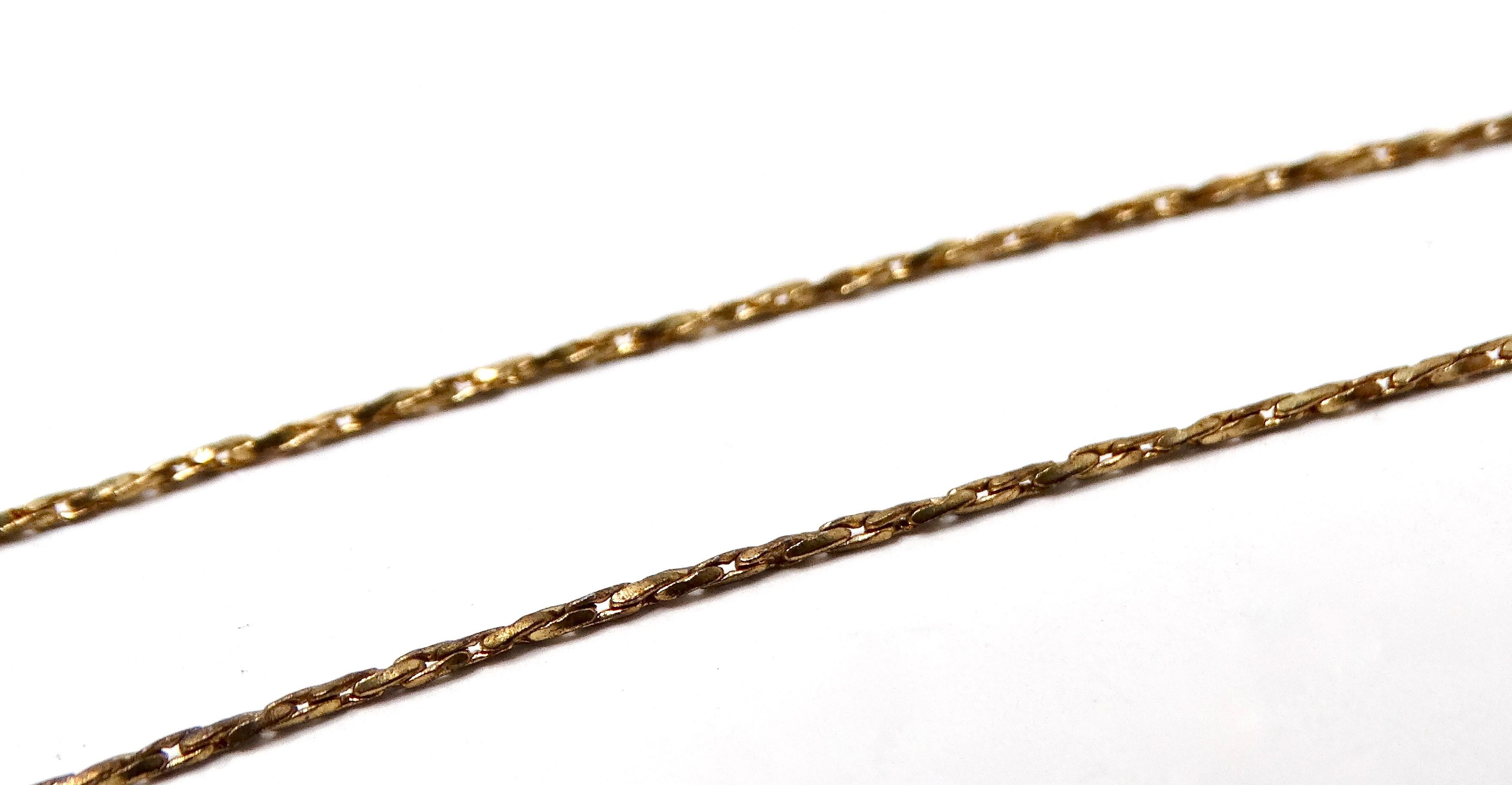 da uomo o donna Collana con ciondolo inciso in oro 14k 