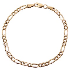 Bracelet italien à maillons en chaîne en or 14k circa 1990