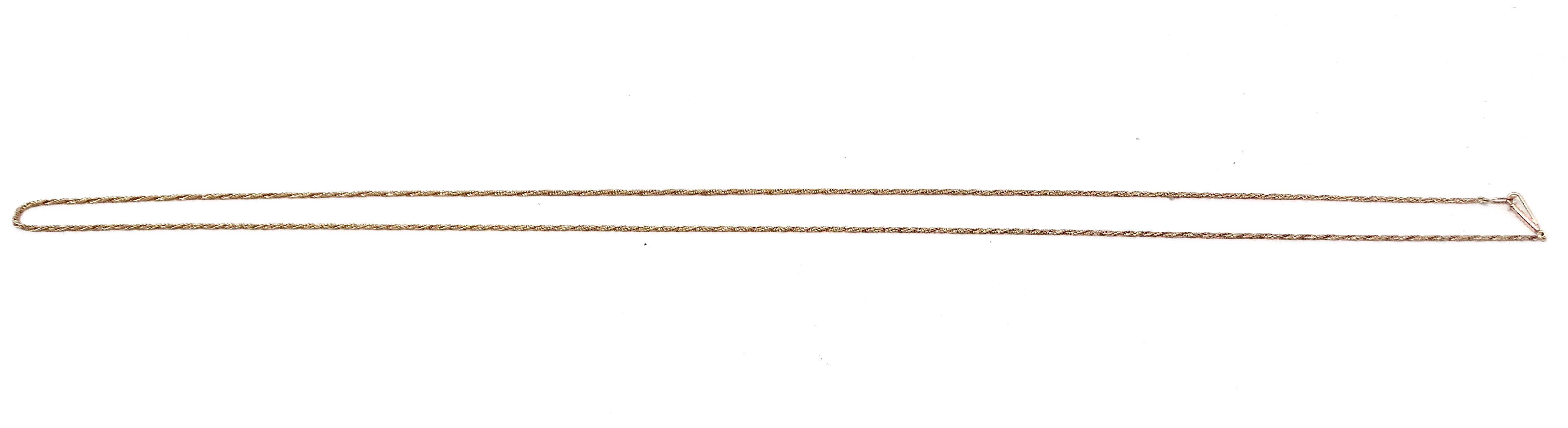 da uomo o donna Collana lunga a catena in oro 14k, anni '90 circa in vendita