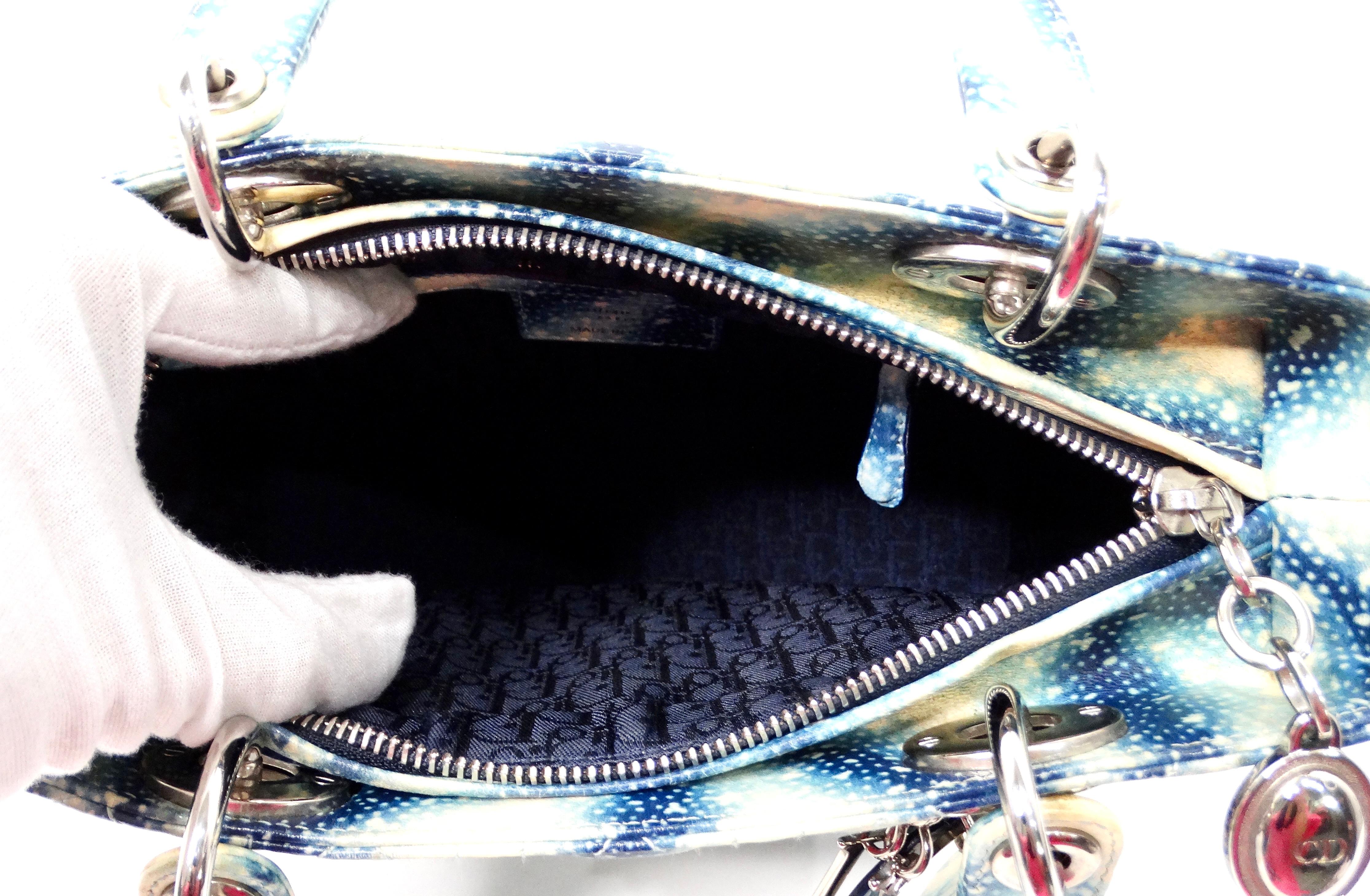 John Galliano for Christian Dior Galaxy Print Lady Dior Handbag S/S 2011 en vente 8