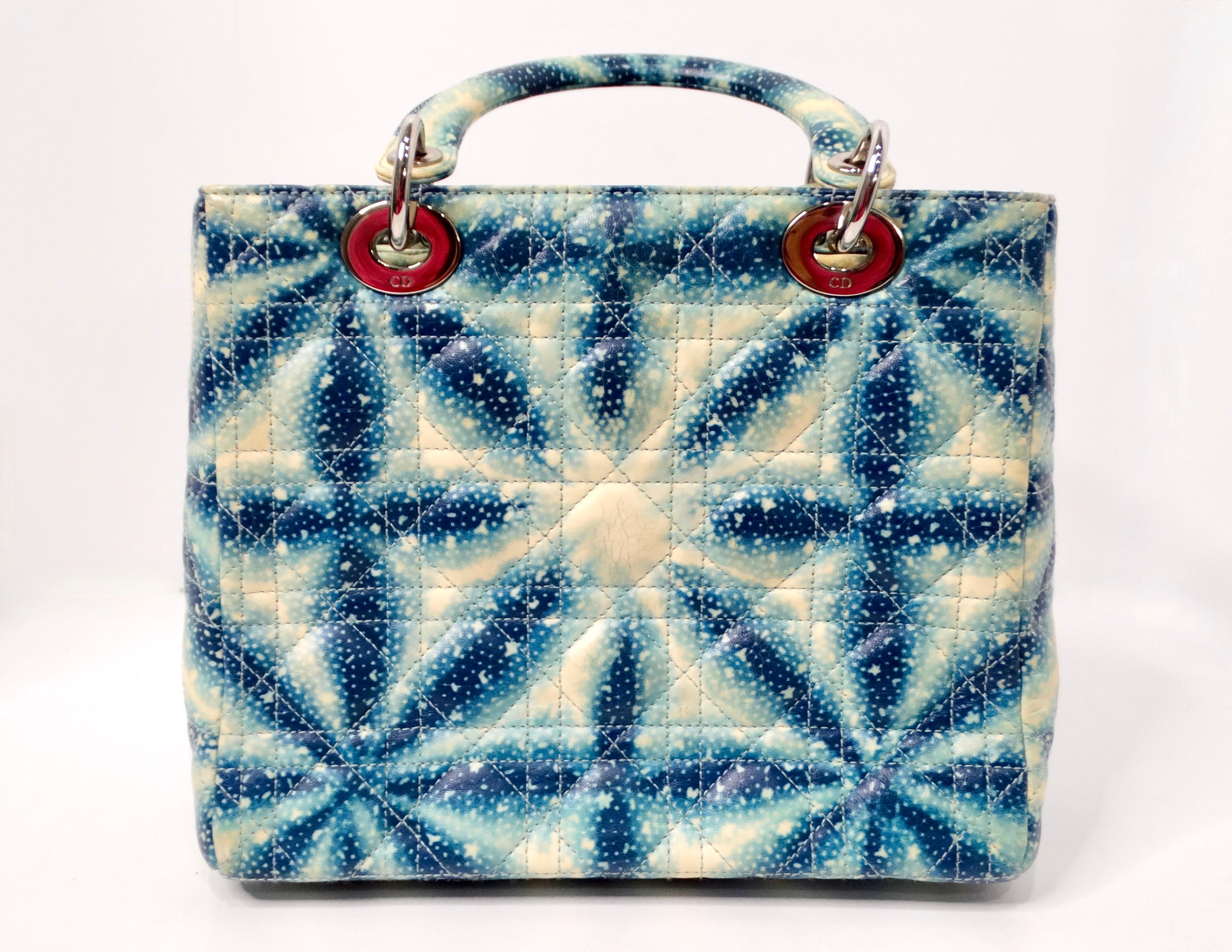 John Galliano for Christian Dior Galaxy Print Lady Dior Handbag S/S 2011 en vente 3