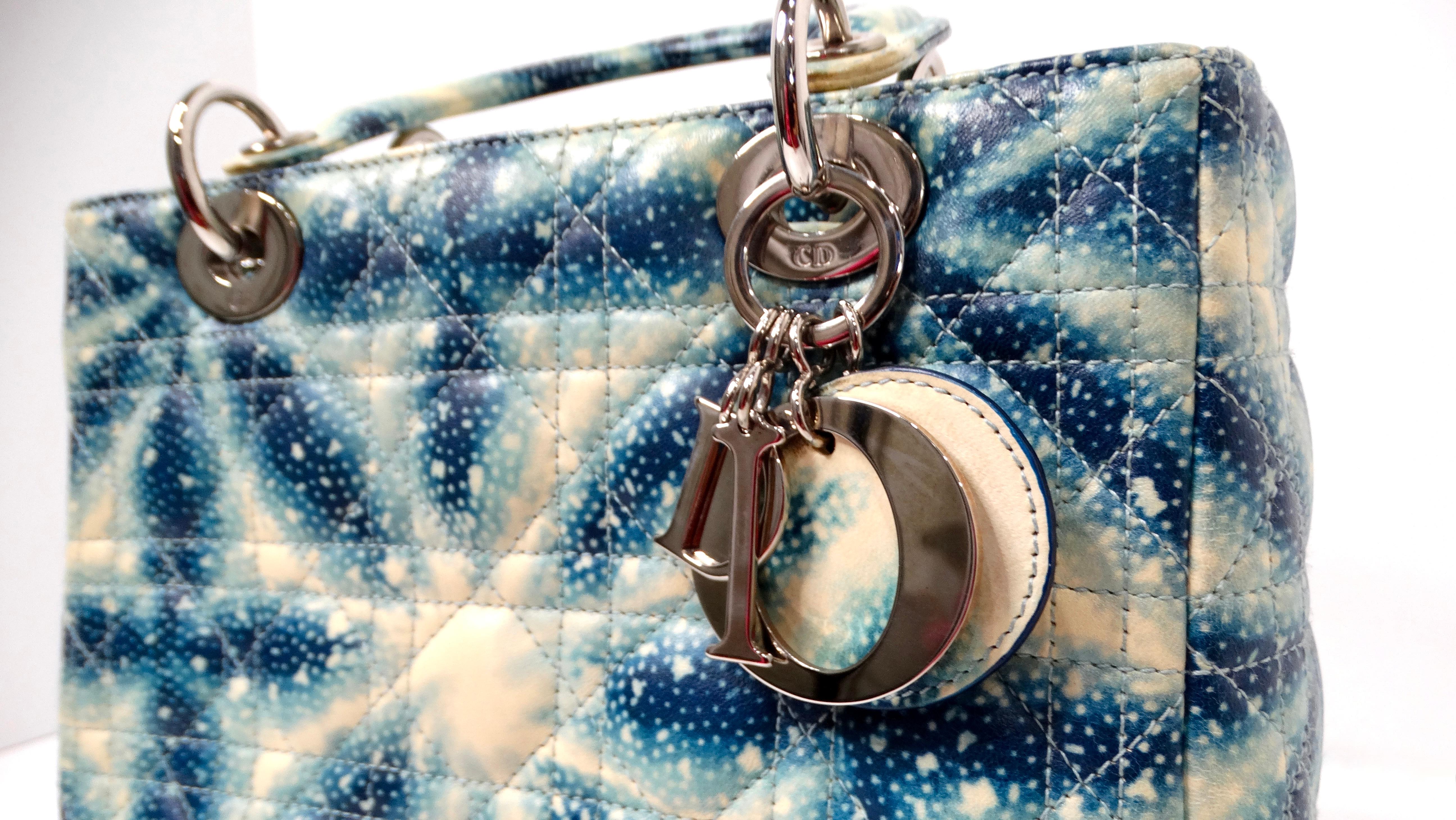 John Galliano for Christian Dior Galaxy Print Lady Dior Handbag S/S 2011 Bon état - En vente à Scottsdale, AZ
