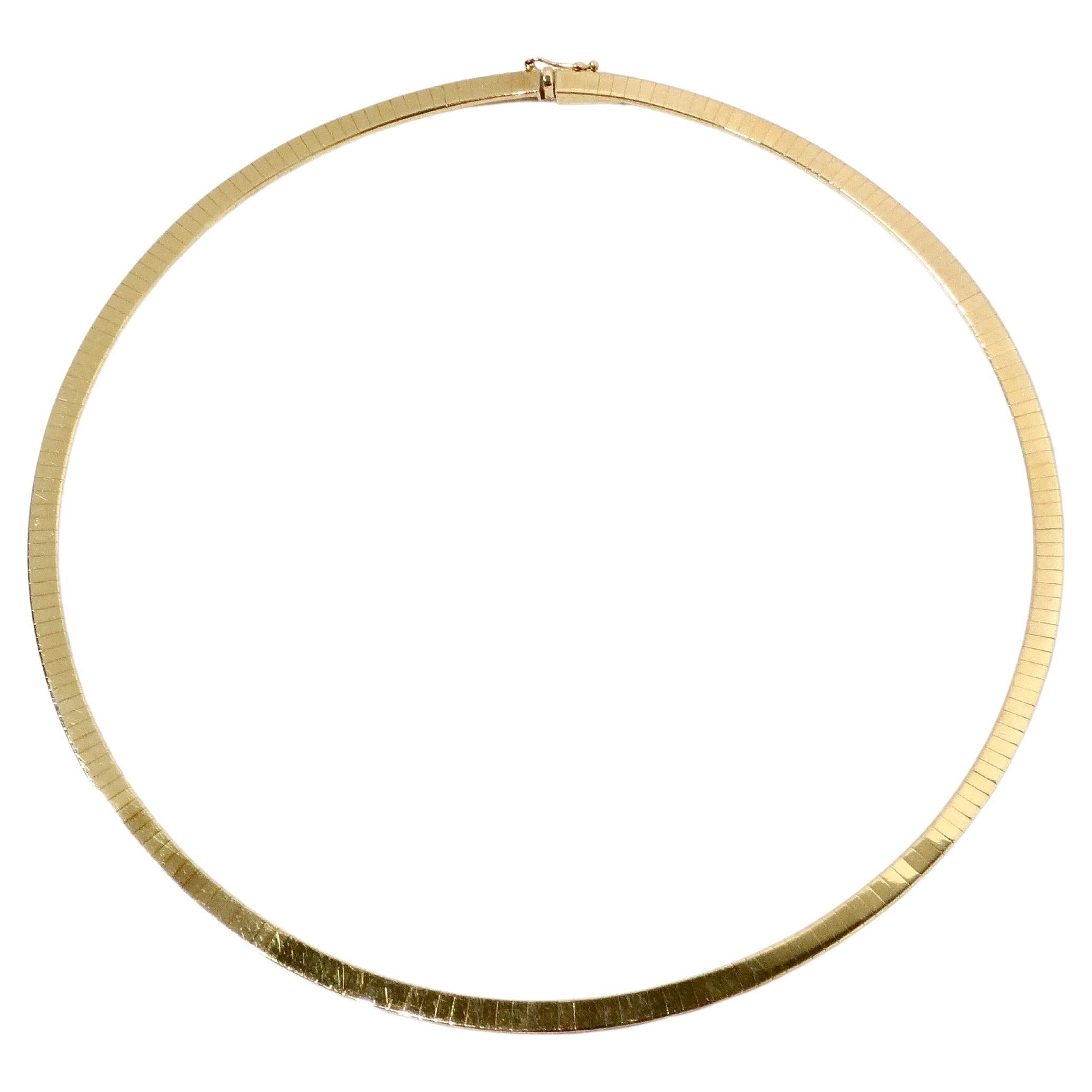 Collana Omega in oro italiano 14k, anni '80 circa