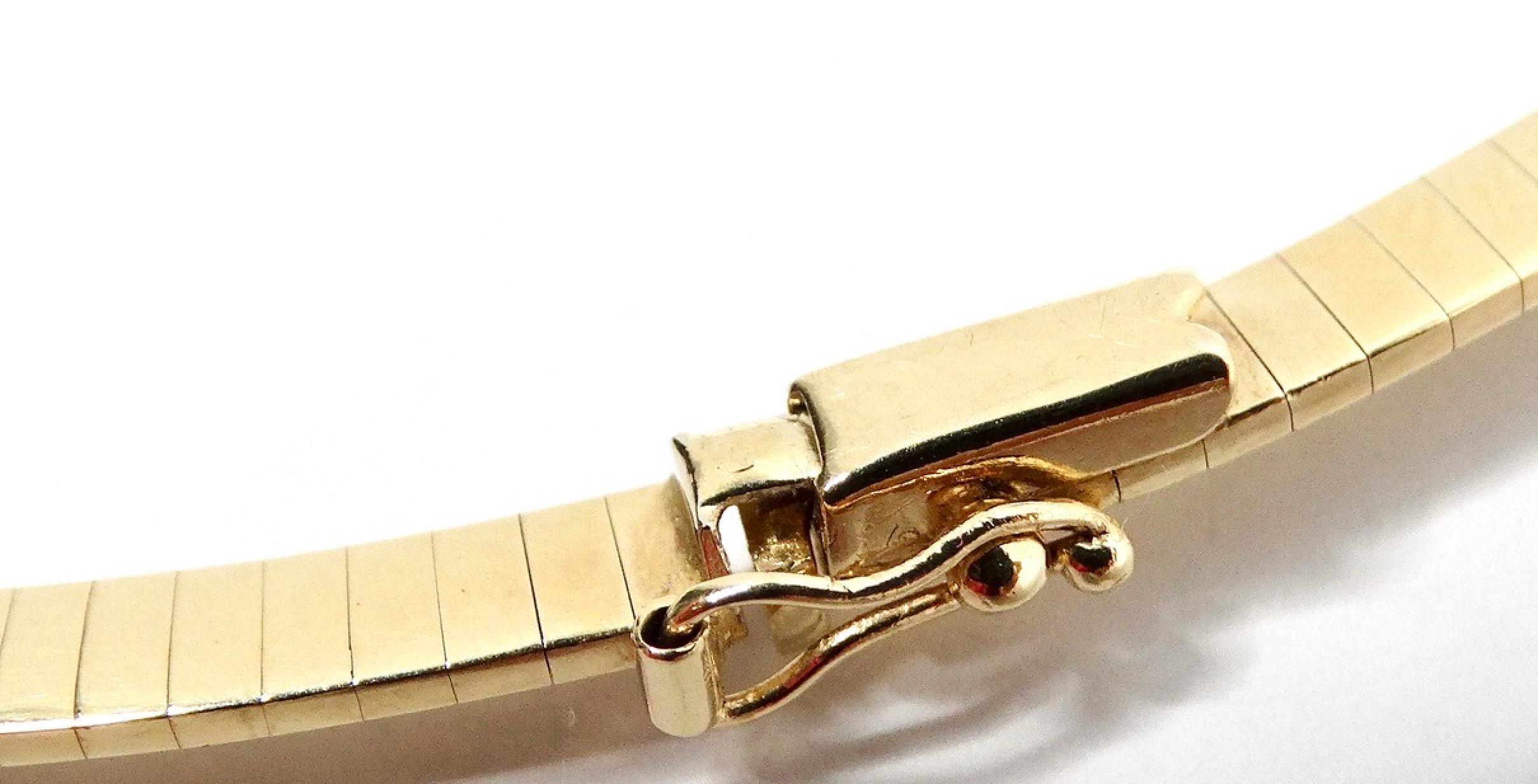 Collana Omega in oro italiano 14k, anni '80 circa In condizioni buone in vendita a Scottsdale, AZ