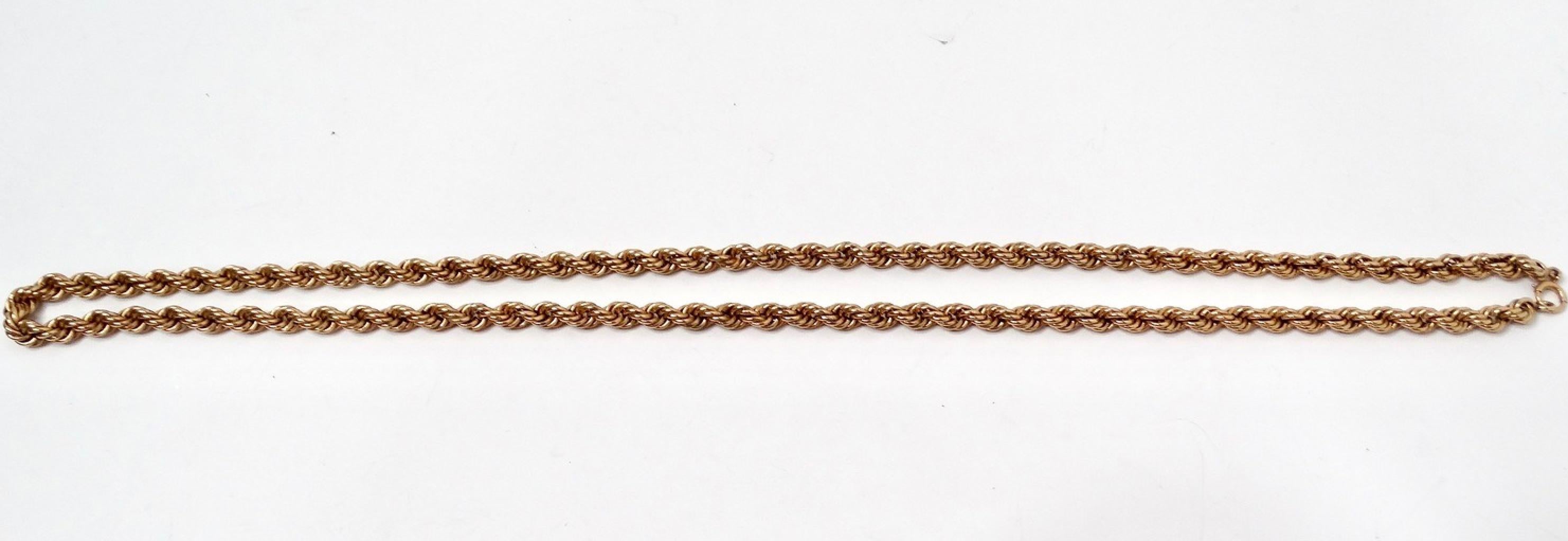 da uomo o donna Collana a catena in oro italiano 14k circa anni '80 in vendita
