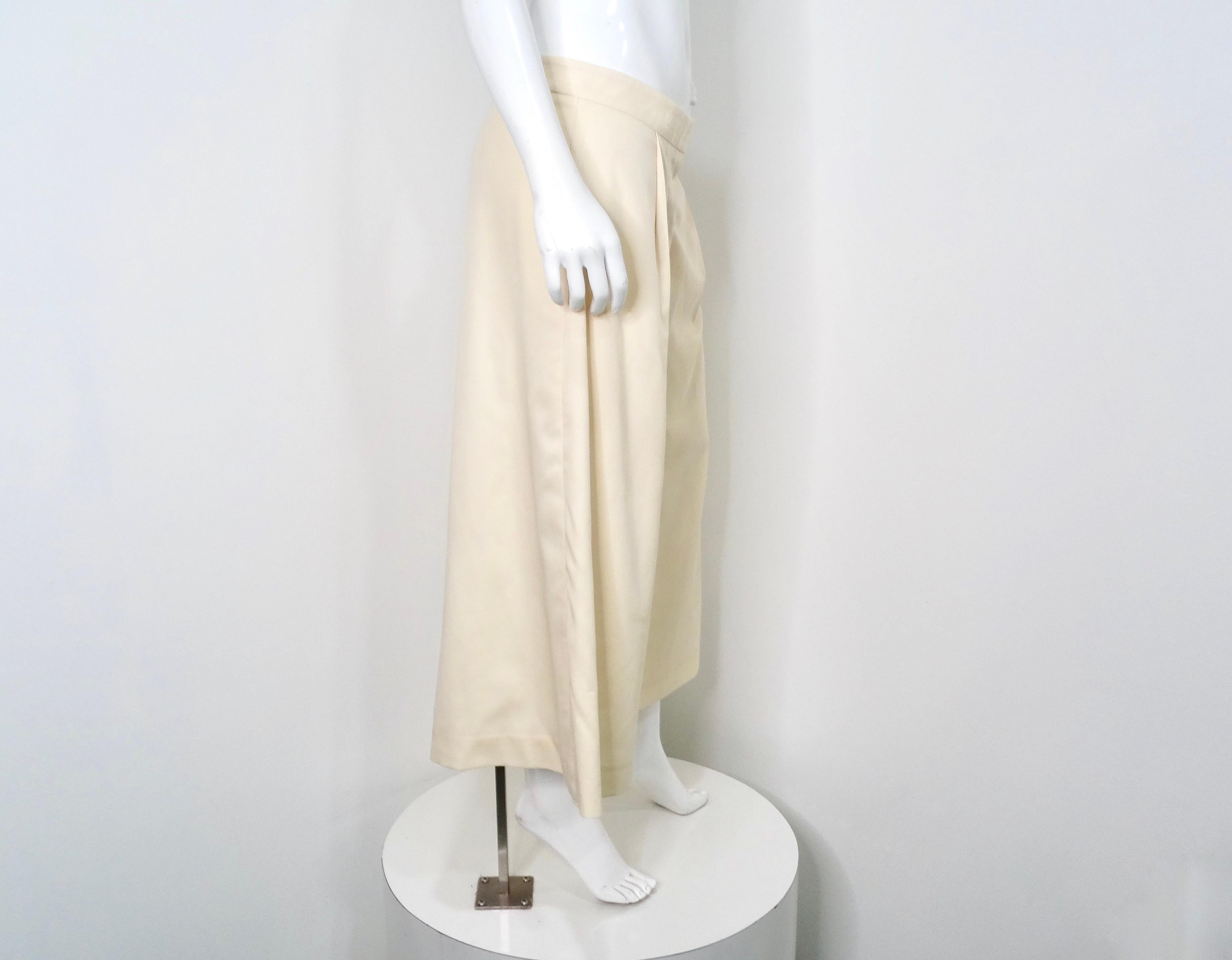 Stella McCartney - Pantalon court à jambes larges - Crème en vente 1