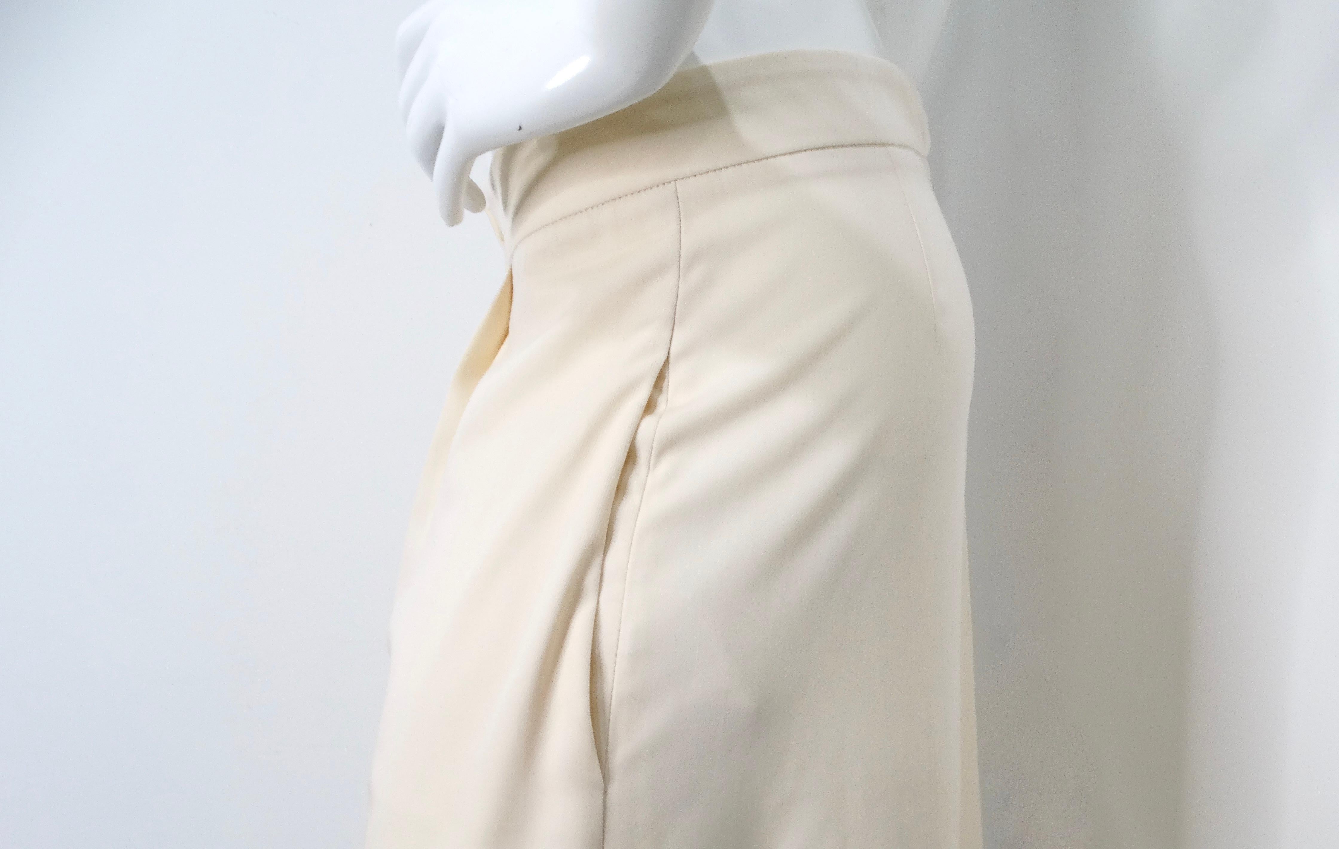 Stella McCartney - Pantalon court à jambes larges - Crème Pour femmes en vente