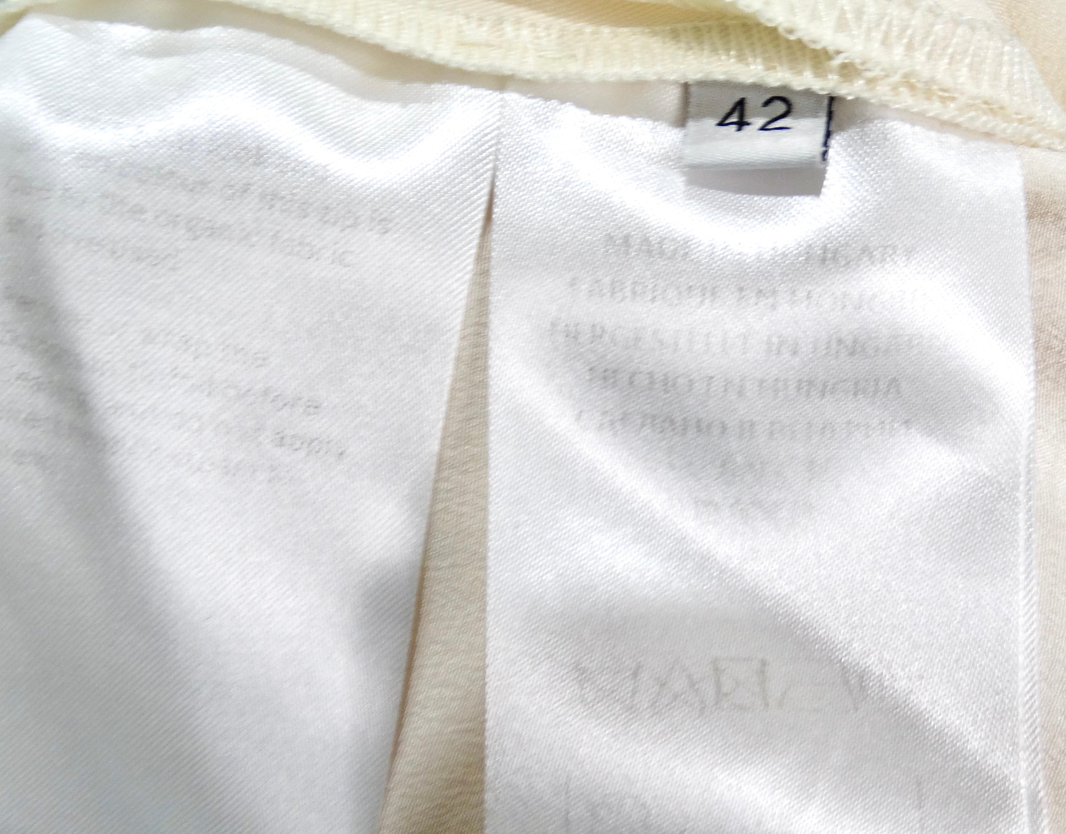 Stella McCartney - Pantalon court à jambes larges - Crème en vente 4