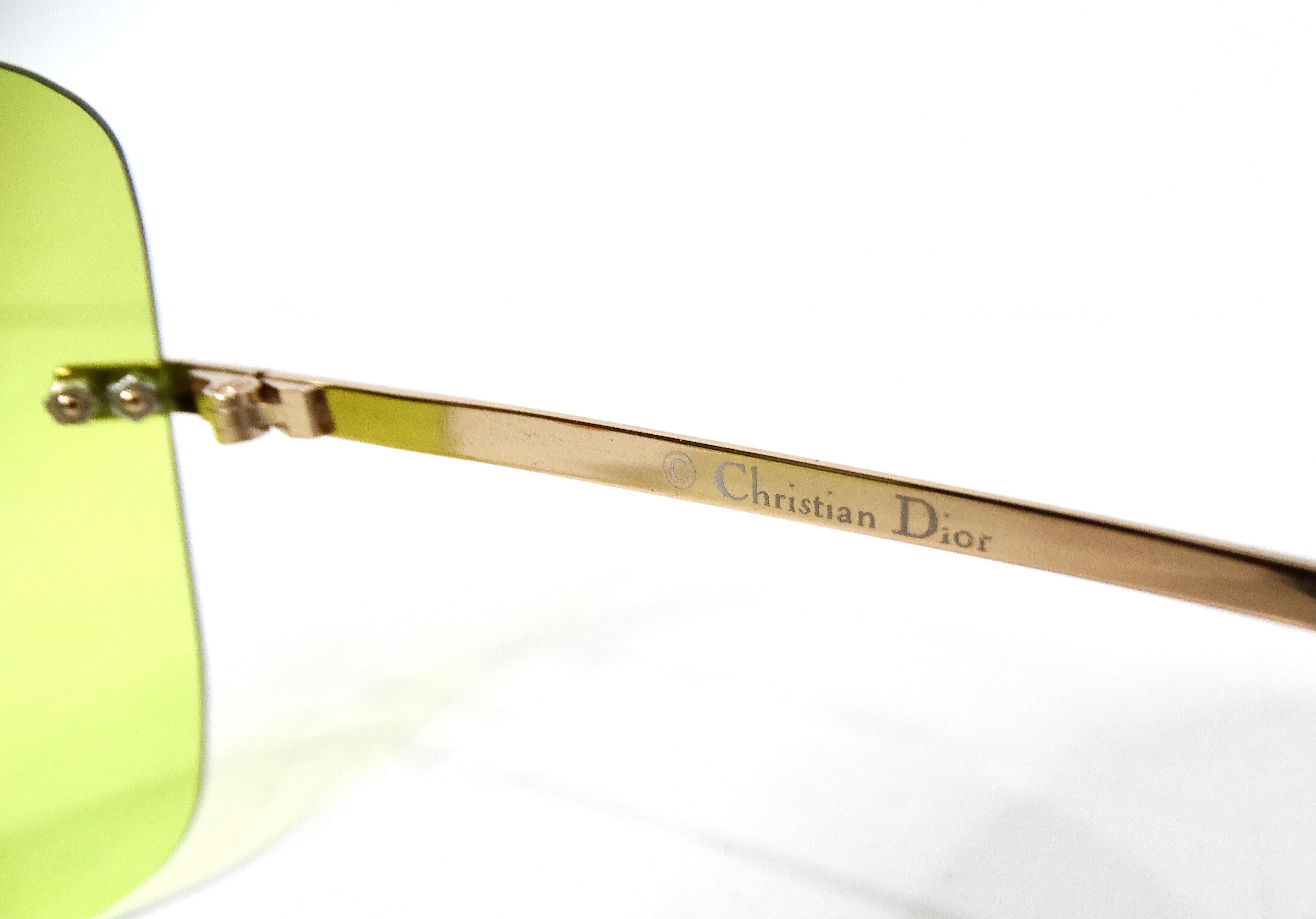 Donna Occhiali da sole aviatore con montatura oversize Dior Fluorescent Geen in vendita