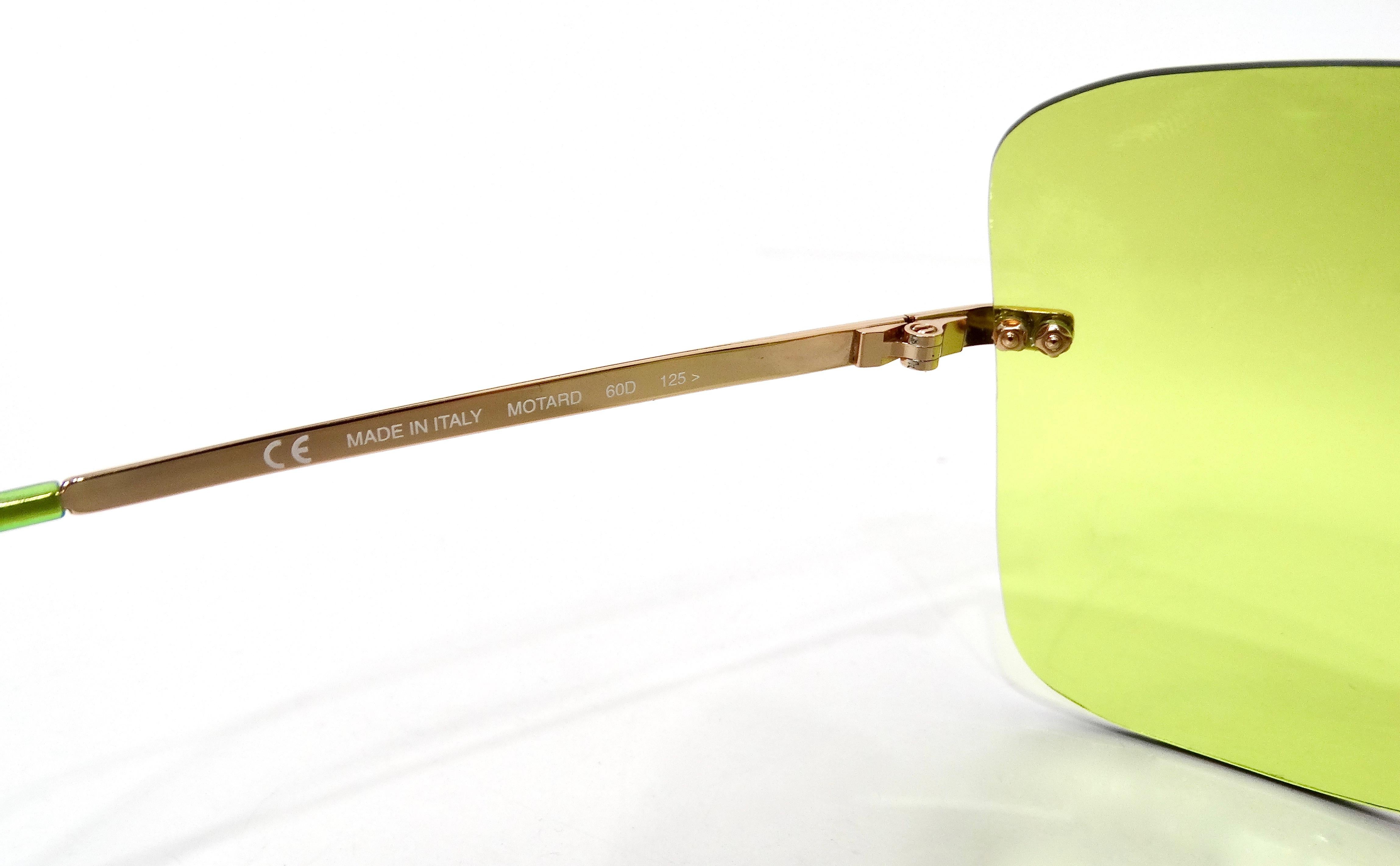 Occhiali da sole aviatore con montatura oversize Dior Fluorescent Geen in vendita 1
