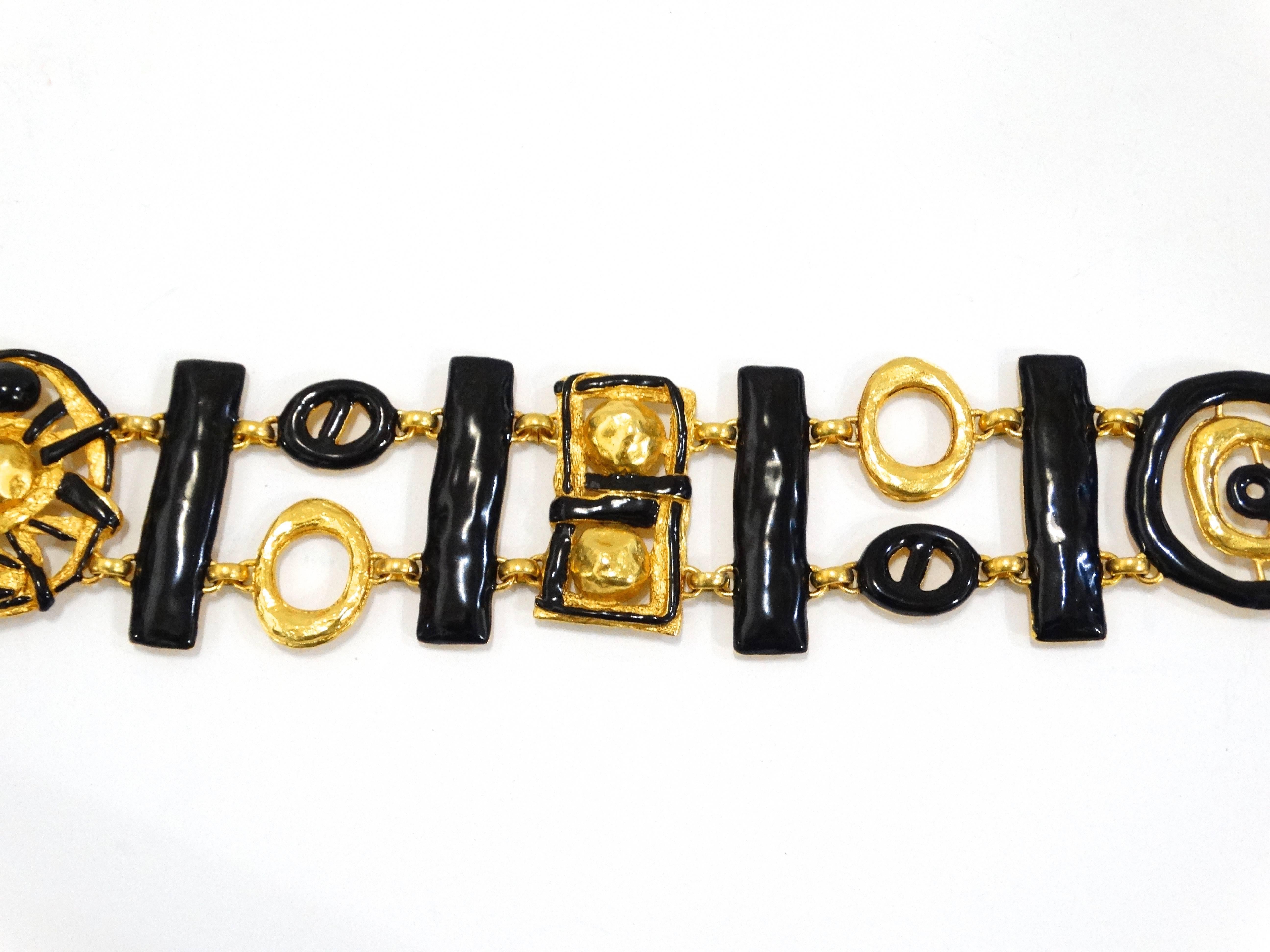 Christian LaCroix Runway Abstract Chain Belt, 1980s  2