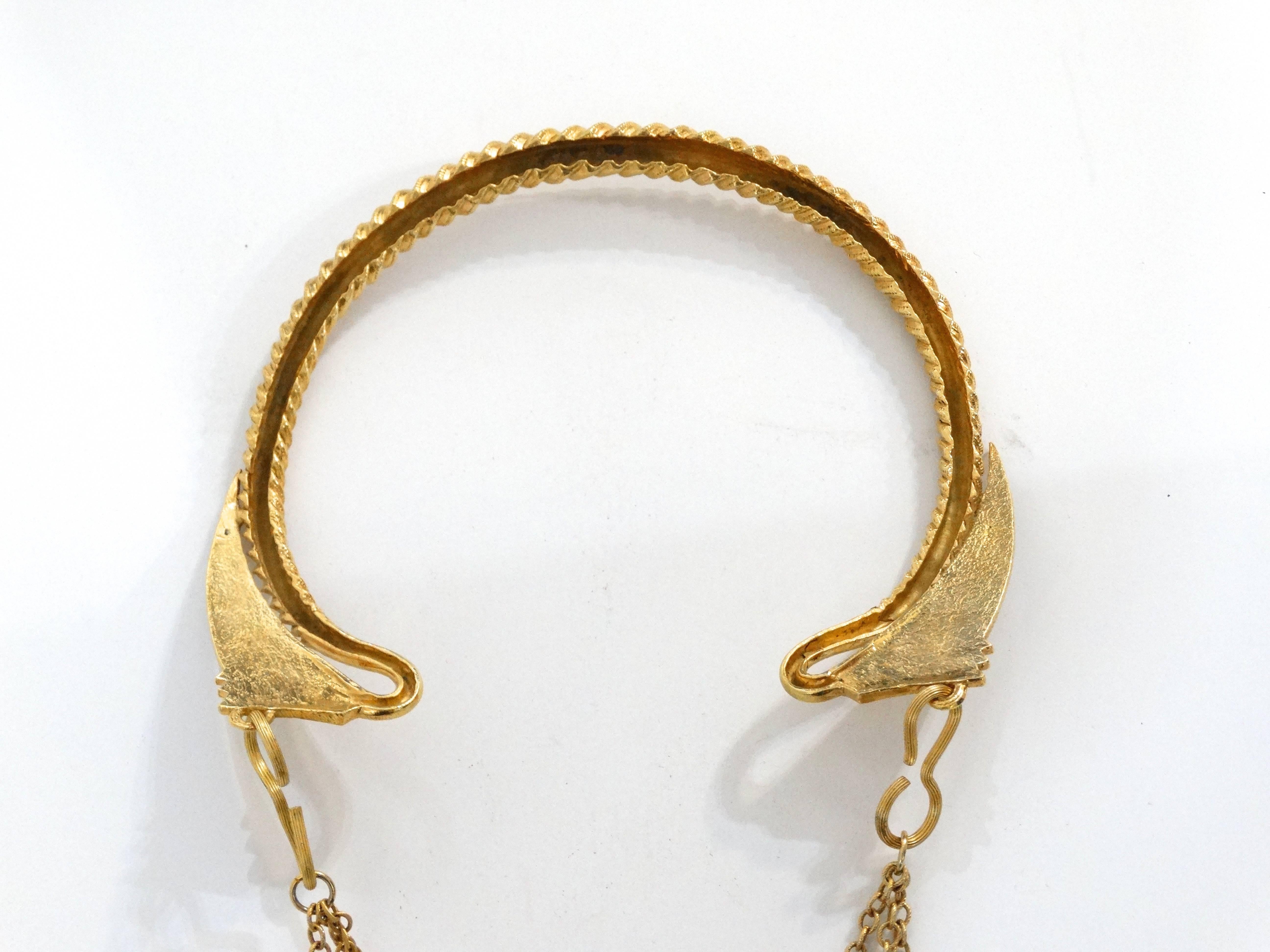 1970s Egyptian Revival Necklace Designed by Alexis Kirk  3
