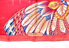 Sciarpa vintage in seta con stampa a farfalle rosa di Salvatore Ferragamo