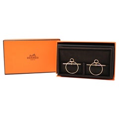 Hermès 18k Rose Gold Small Loop Earrings
