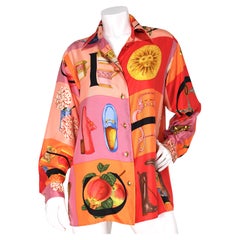 Tom Ford for Gucci Heritage Print Silk Button Down Shirt SS 1994