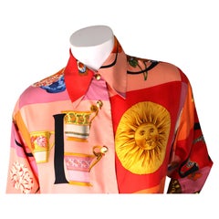 Tom Ford for Gucci Heritage Print Silk Button Down Shirt SS 1994