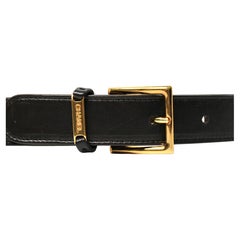 Chanel Brown Leather Vintage Belt With Gold Tone Hardware circa 1990s