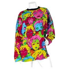 Versace Jeans Couture: top vintage in stile Pop Art con Marilyn Monroe e Betty Boop, 1991 circa