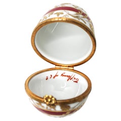 Tiffany & Co. "Cirque Chinois" Hand Painted Porcelain Faberge Vintage Egg Box