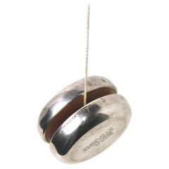Tiffany & Co. Sterling Silver & Wood "Bear Stearns" Yo-Yo circa 1990s
