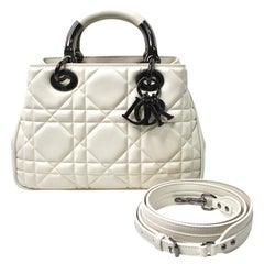 Christian Dior Latte Macrocannage Medium Lady 95.22 Calfskin Bag