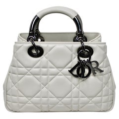 Christian Dior Latte Macrocannage Medium Lady 95.22 Calfskin Bag