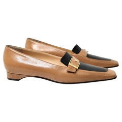 Chanel Beige & Black Two-Tone Classic Vintage Pumps Circa 20001