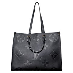 Louis Vuitton Noir Empreinte "OnTheGo" GM Monogram Tote Bag