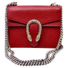 Gucci Dionysus Mini Red Leather Shoulder Bag Circa 2015