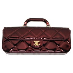 Chanel Bordeaux Metallic Mirror Large Flap Bag With Top Handle Circa 2025