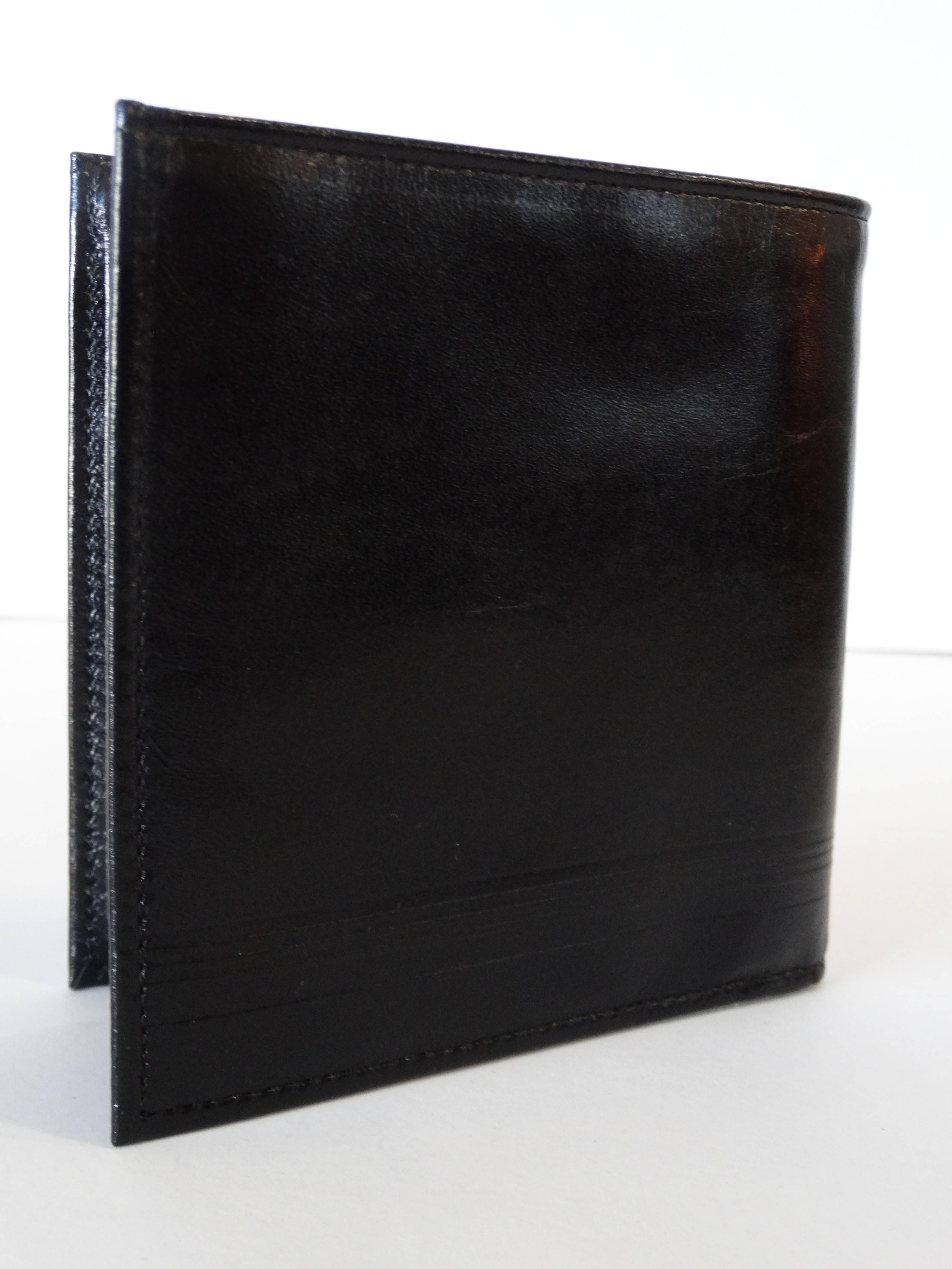 christian dior black wallet