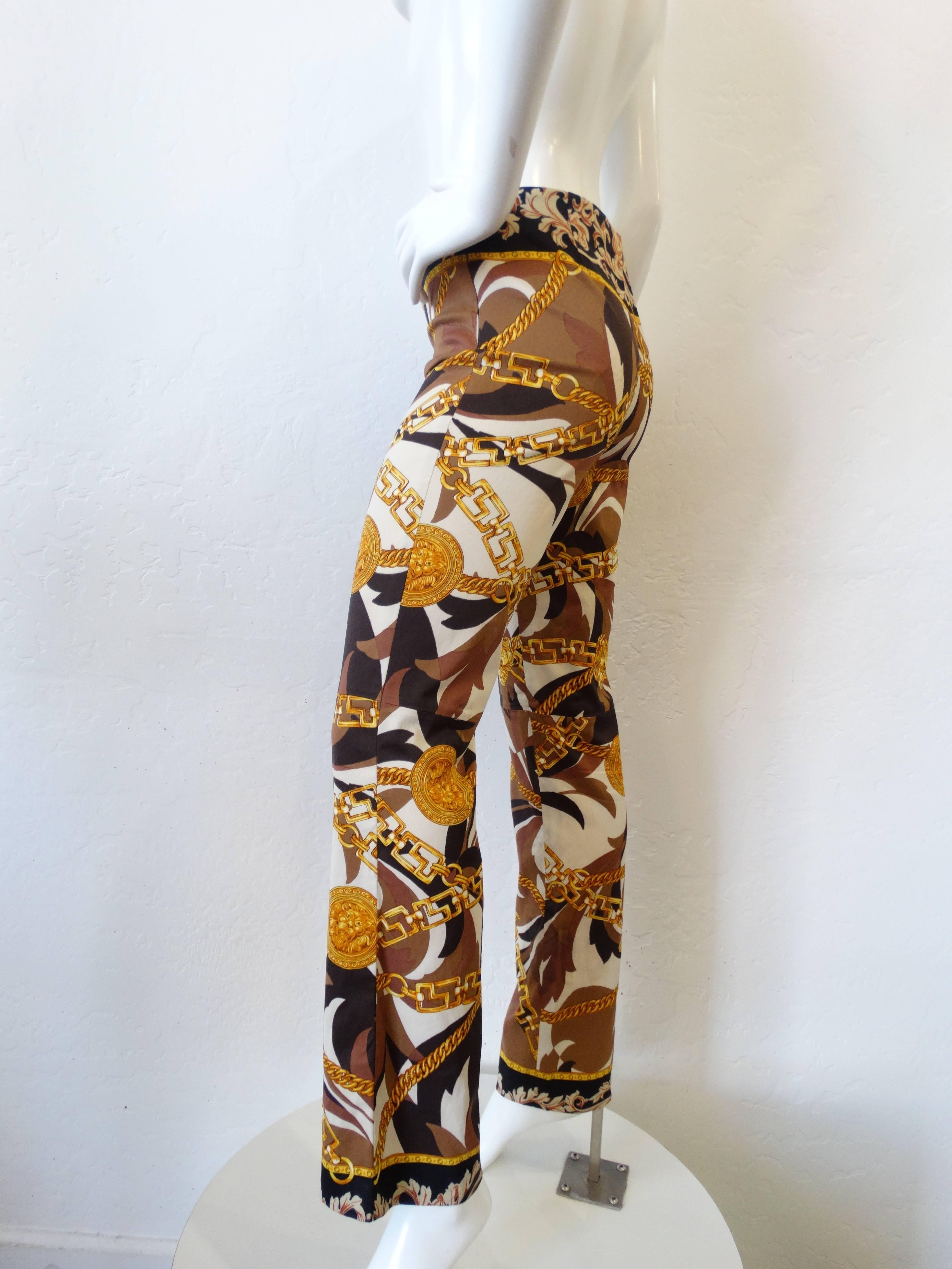 1980s Gianni Versace Lion & Medusa Head Printed Trouser Pants   2