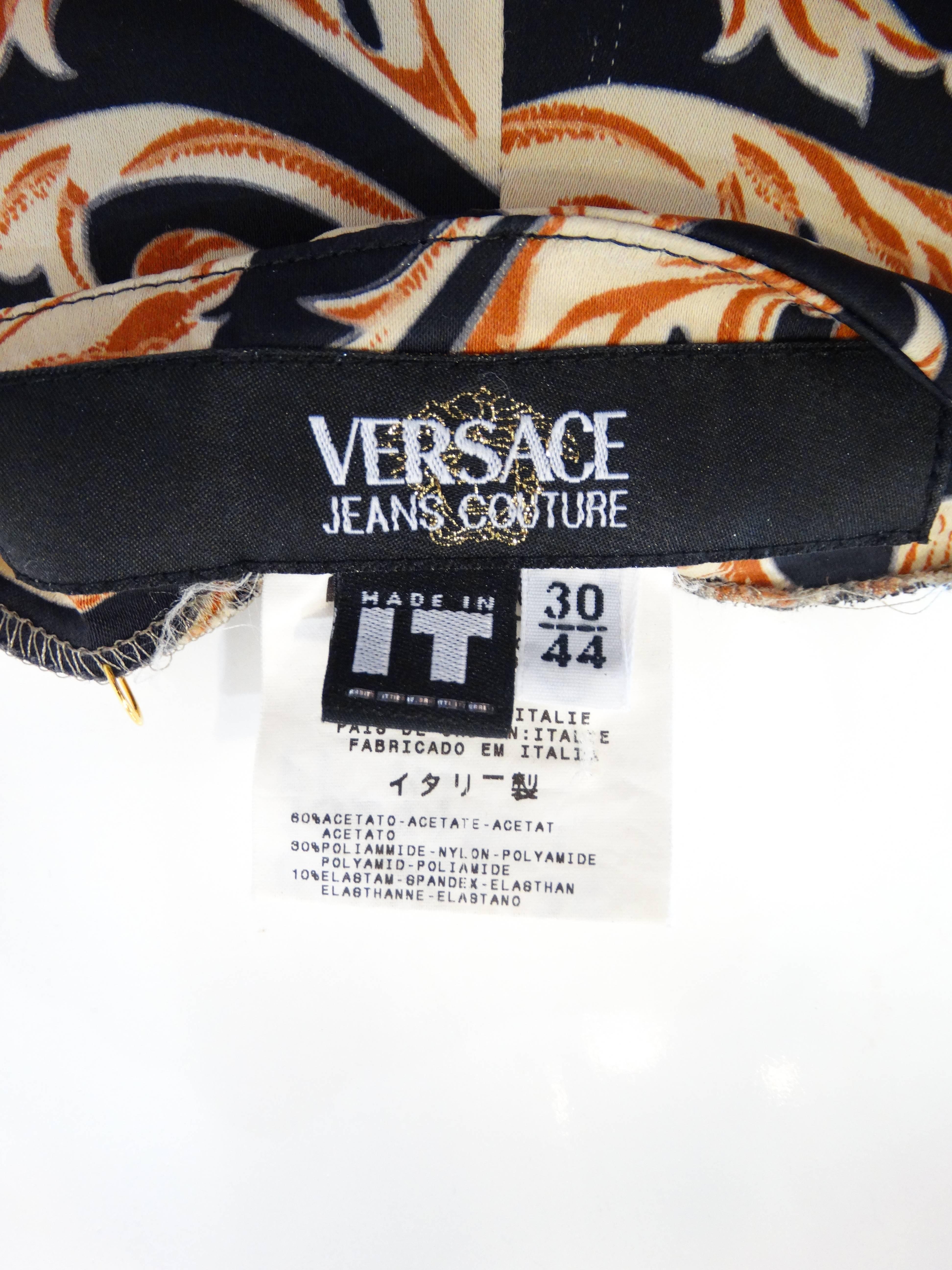 1980s Gianni Versace Lion & Medusa Head Printed Trouser Pants   4