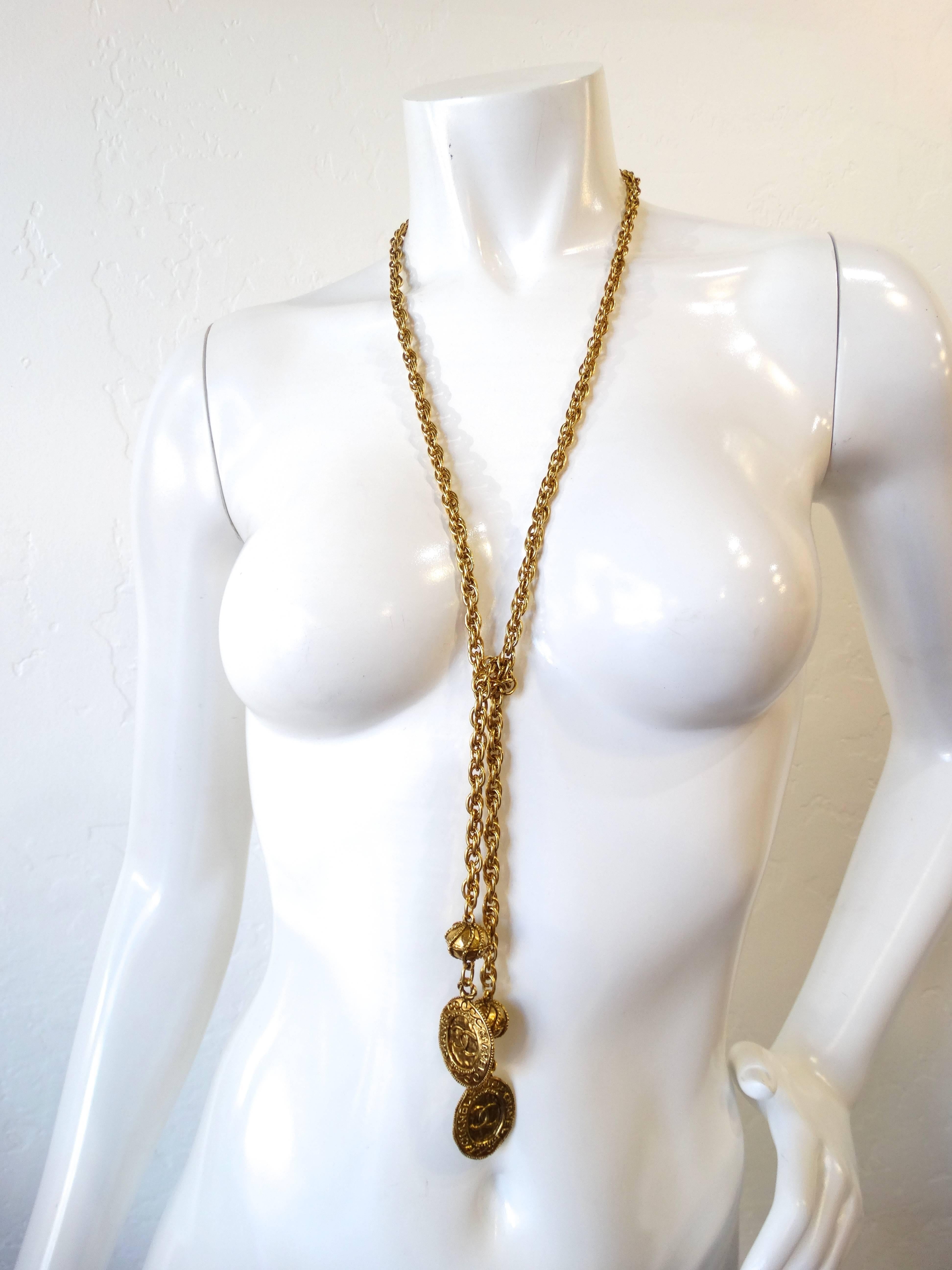 1980s Chanel Lariat Chain Necklace 1