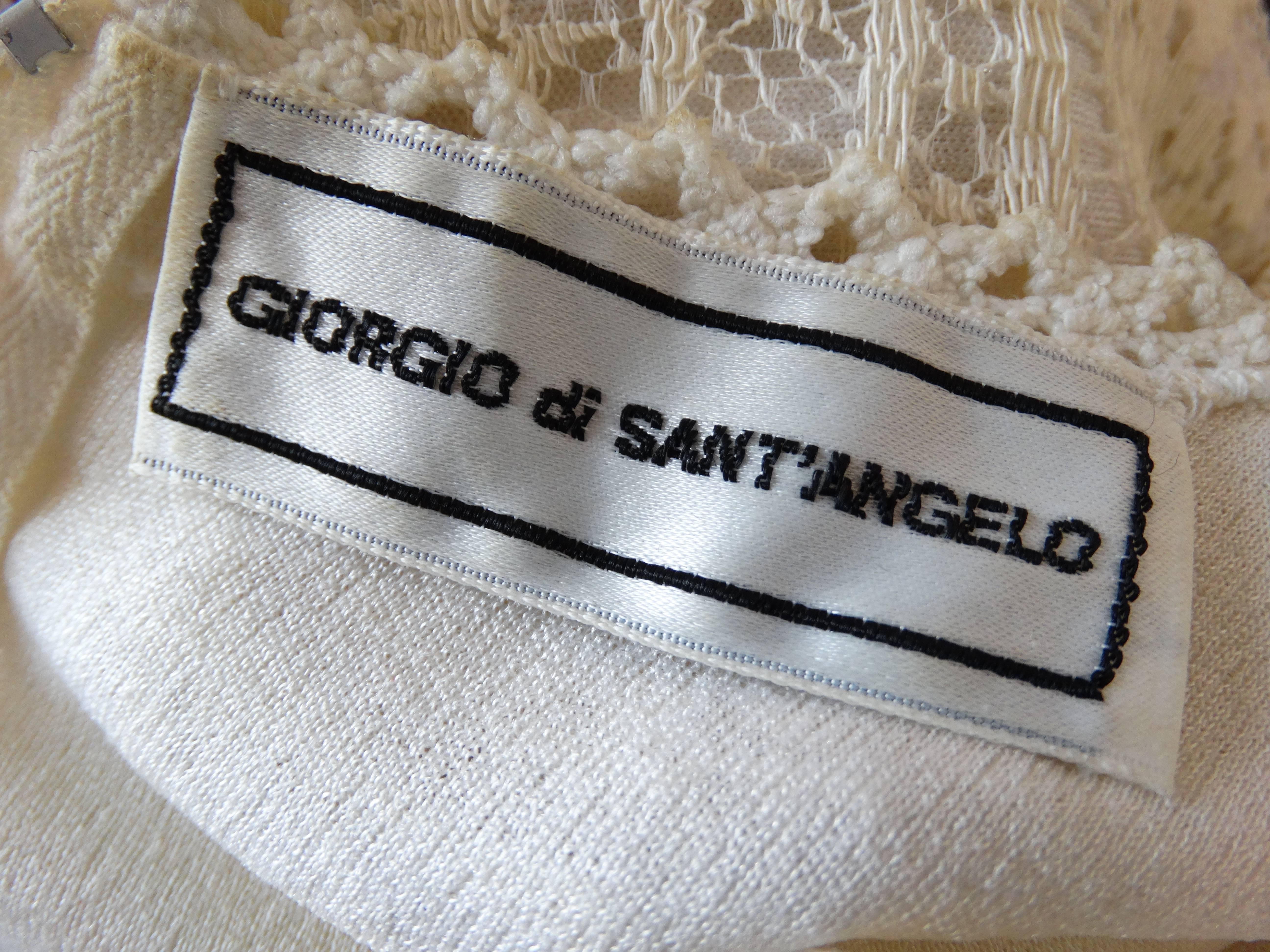 1970s Sant Angelo Lace Ribbon Maxi Dress  3