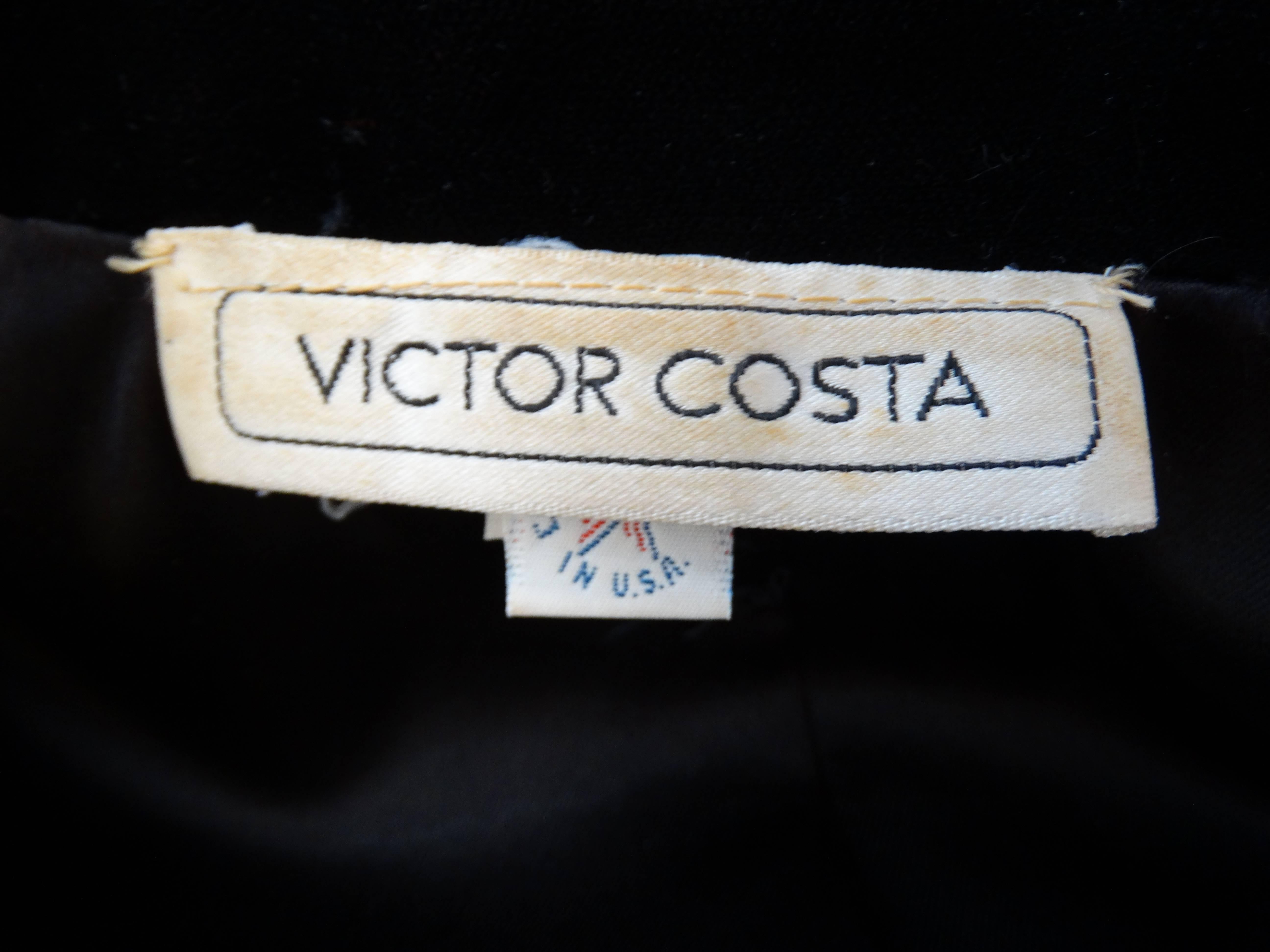 Victor Costa Fox Fur Shoulder Jacket, 1980s  2