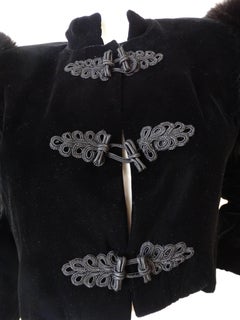 Victor Costa Fox Fur Shoulder Jacket, 1980s