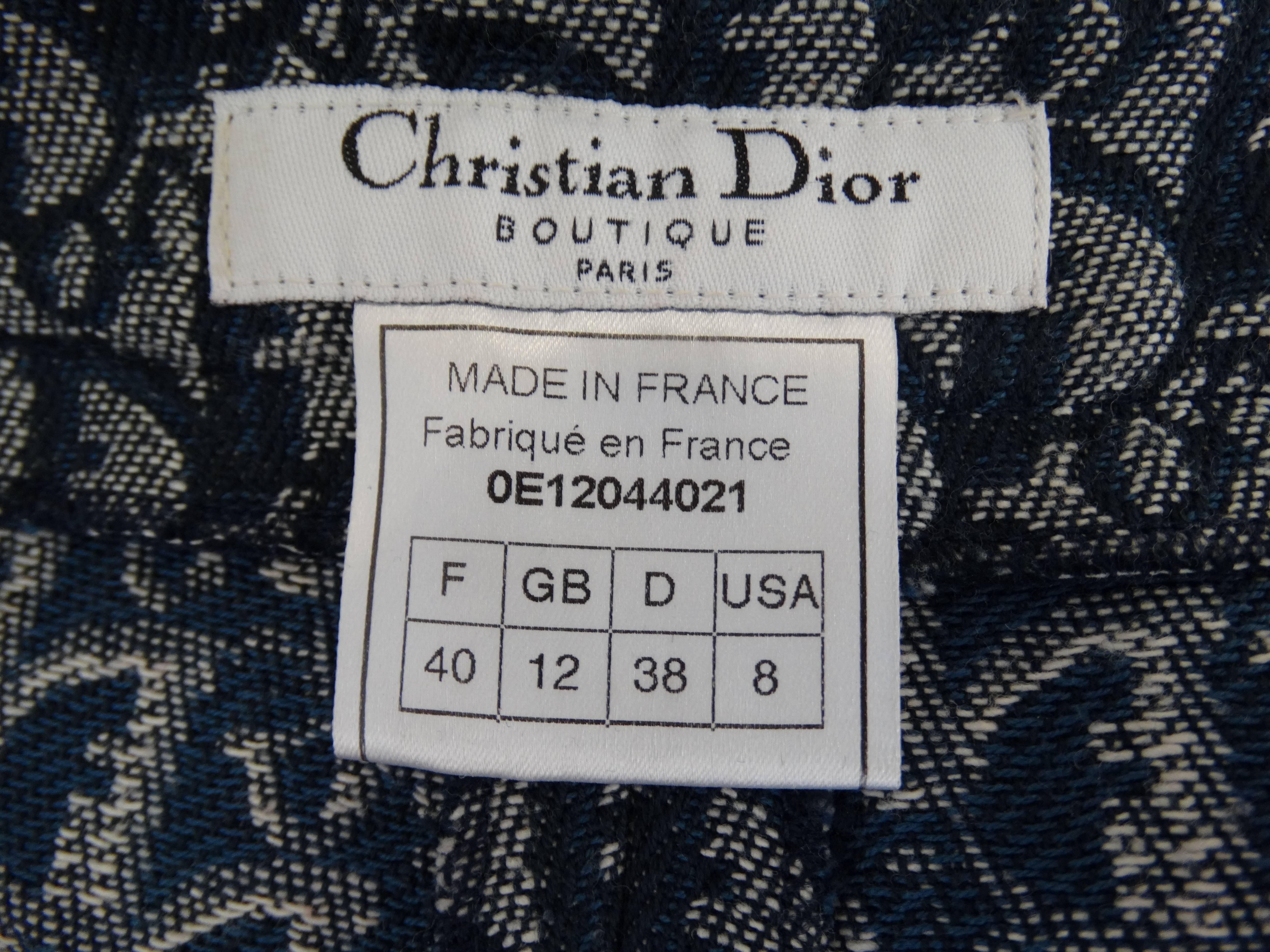Christian Dior John Galliano Monogram Denim Zip-off Convertible Pants, 2000  2