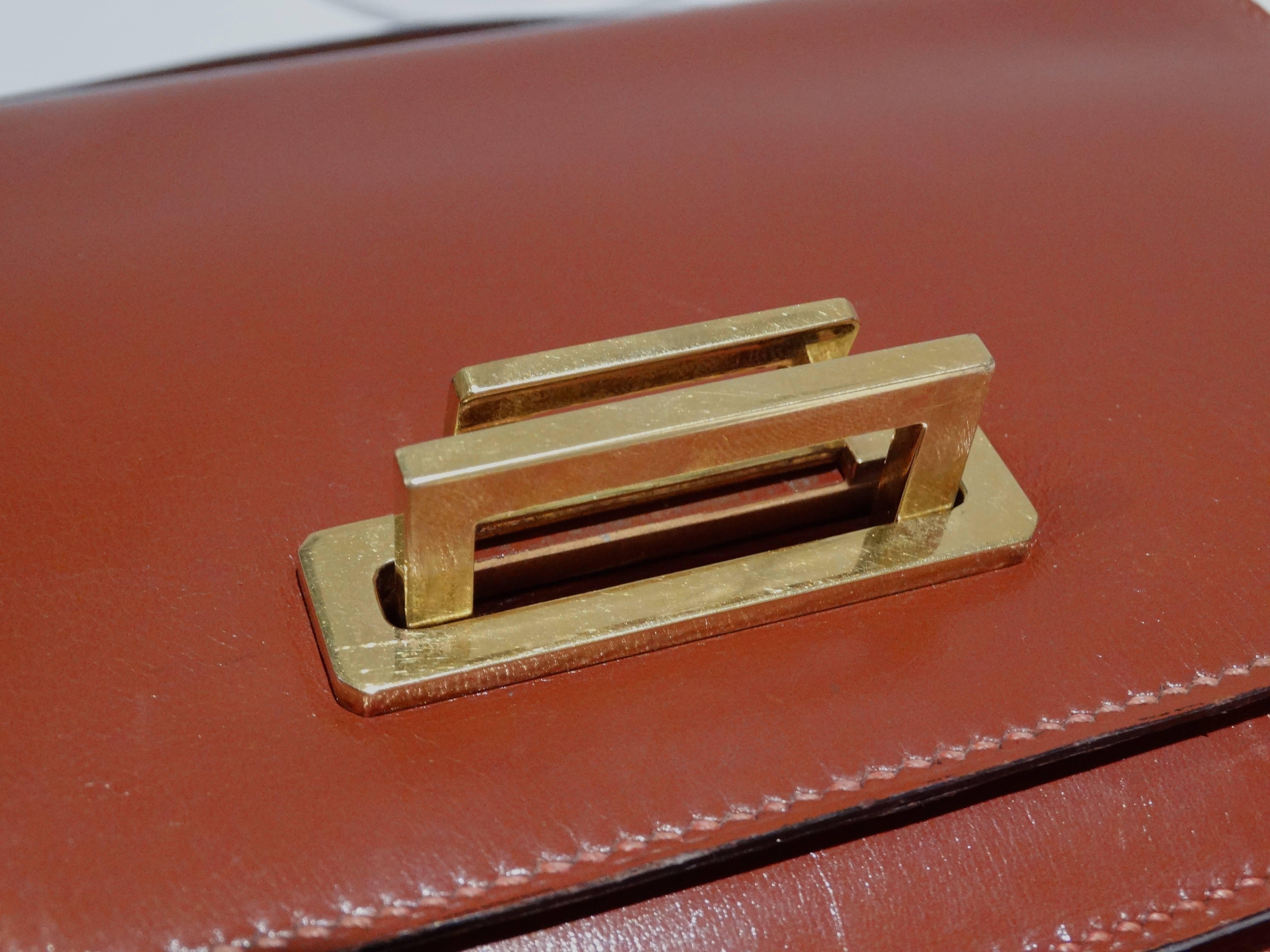 Hermes Leather Handbag Clutch, 1970s In Excellent Condition In Scottsdale, AZ