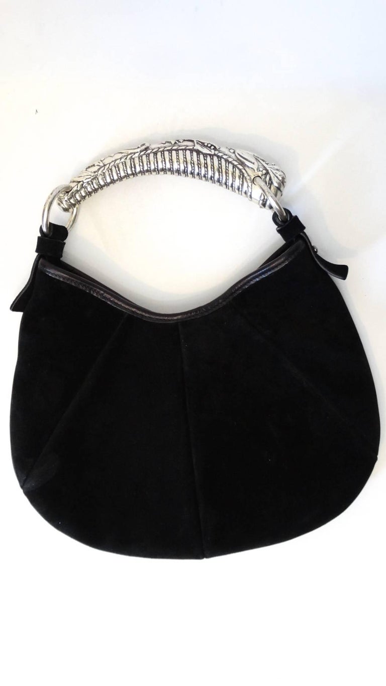 Tom Ford for Yves Saint Laurent Silver Tusk Handle Bag at